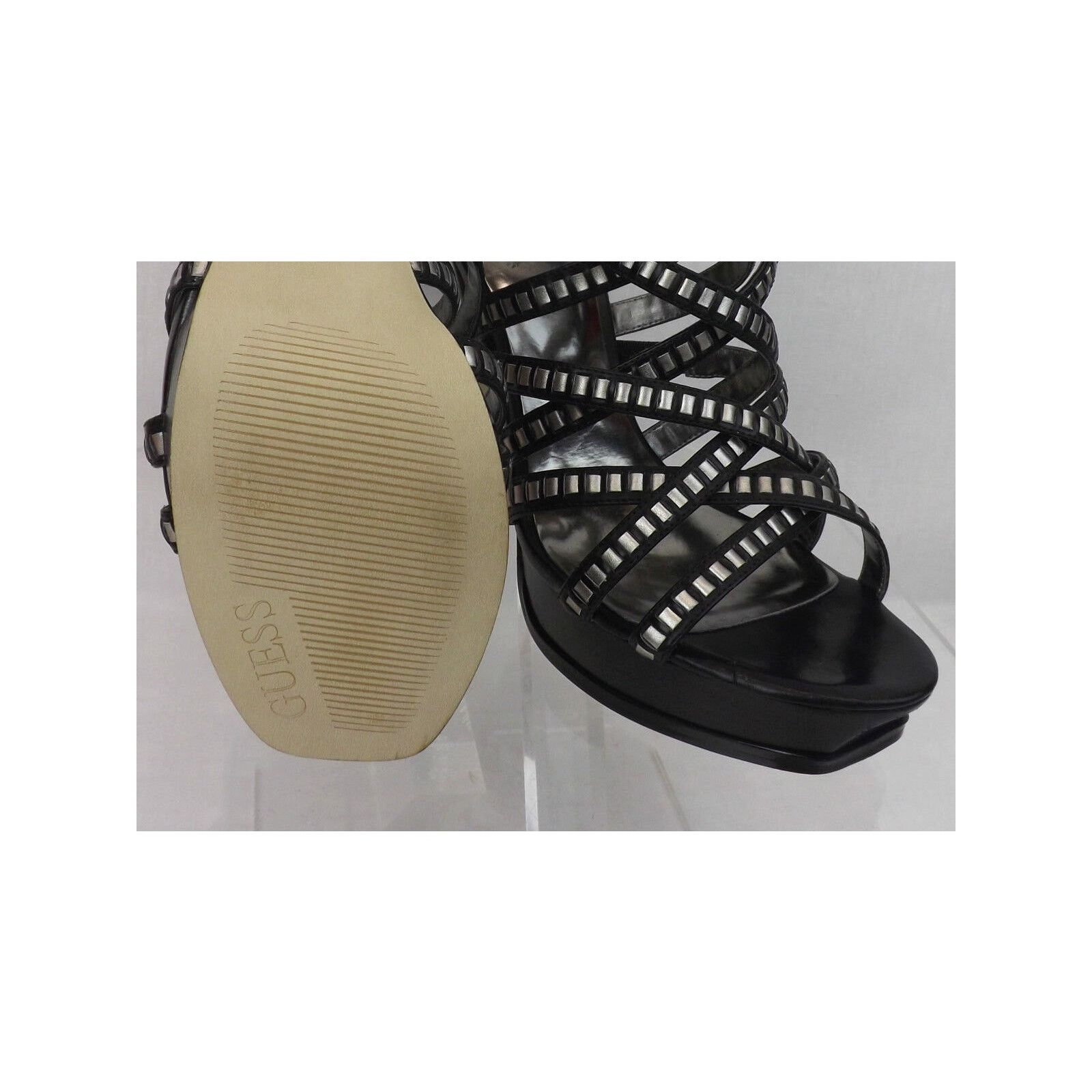 Guess BLACK LEATHER STUDDED CRISS CROSS TAHIRAN PLATFORM PUMPS 10 Size US 10 / IT 40 - 9 Thumbnail