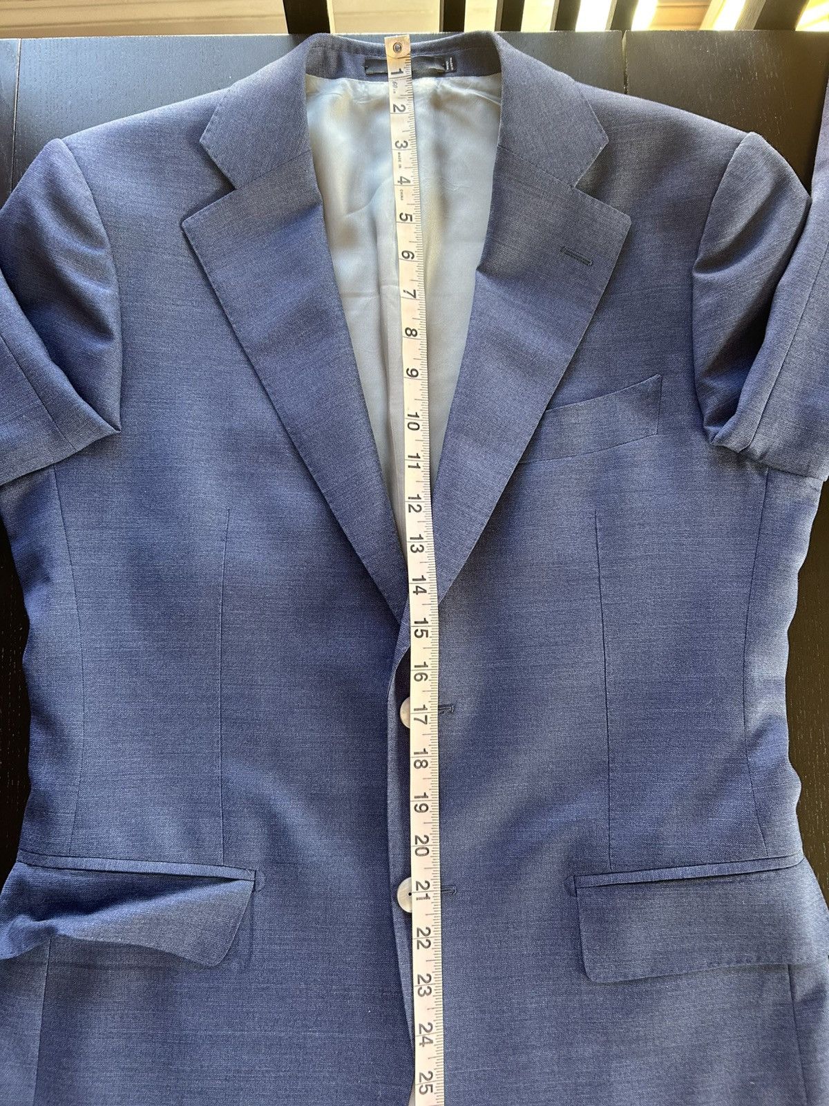 Suitsupply × Vitale Barberis Canonico Suitsupply men’s full blue suit- jacket and trousers Size 36S - 4 Thumbnail