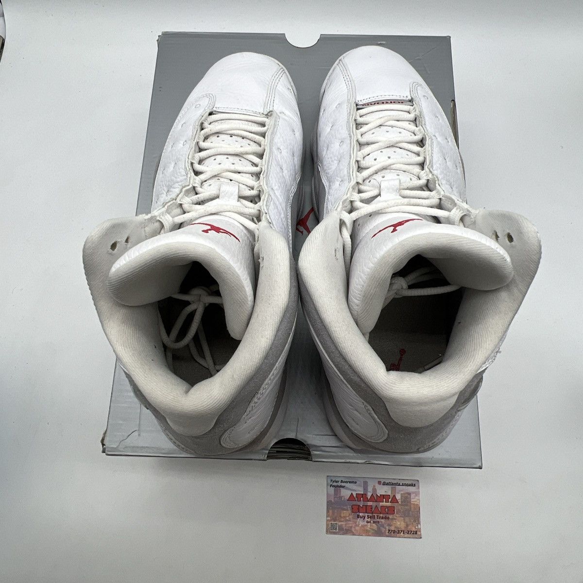 Jordan Brand Air Jordan 13 white wolf grey Size US 12 / EU 45 - 7 Thumbnail