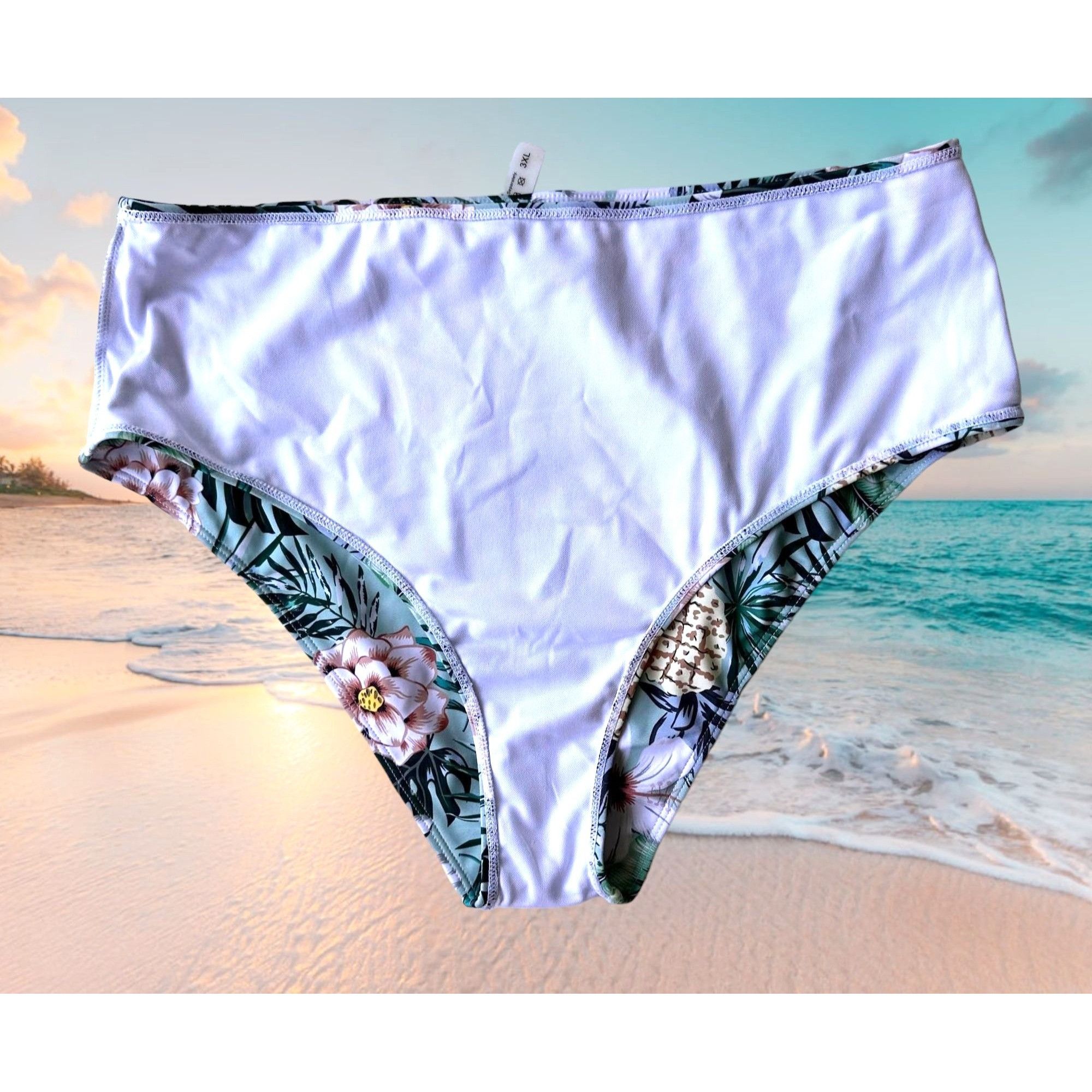 Other Bikini Bottoms 3XL New Full Coverage Wide High Legs Stretch Size 34" / US 12 / IT 48 - 11 Thumbnail