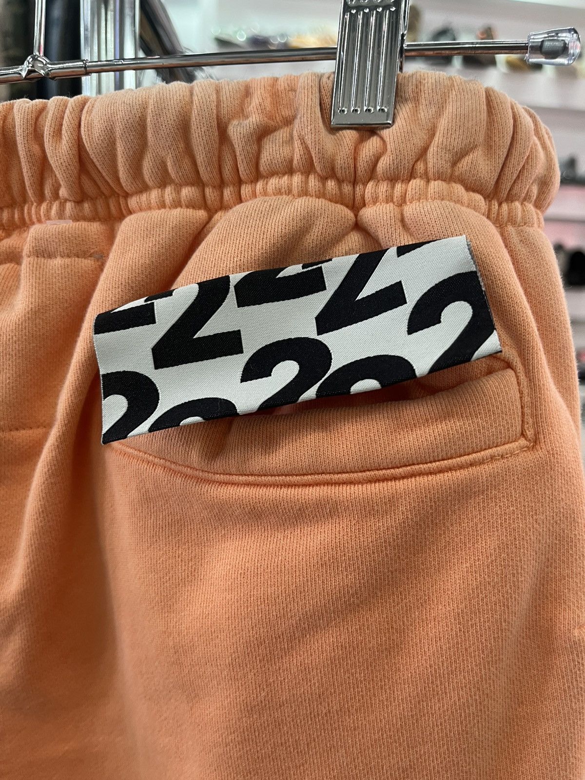 RRR-123 Graffiti Letter Orange Sweatpants Size US 34 / EU 50 - 3 Thumbnail
