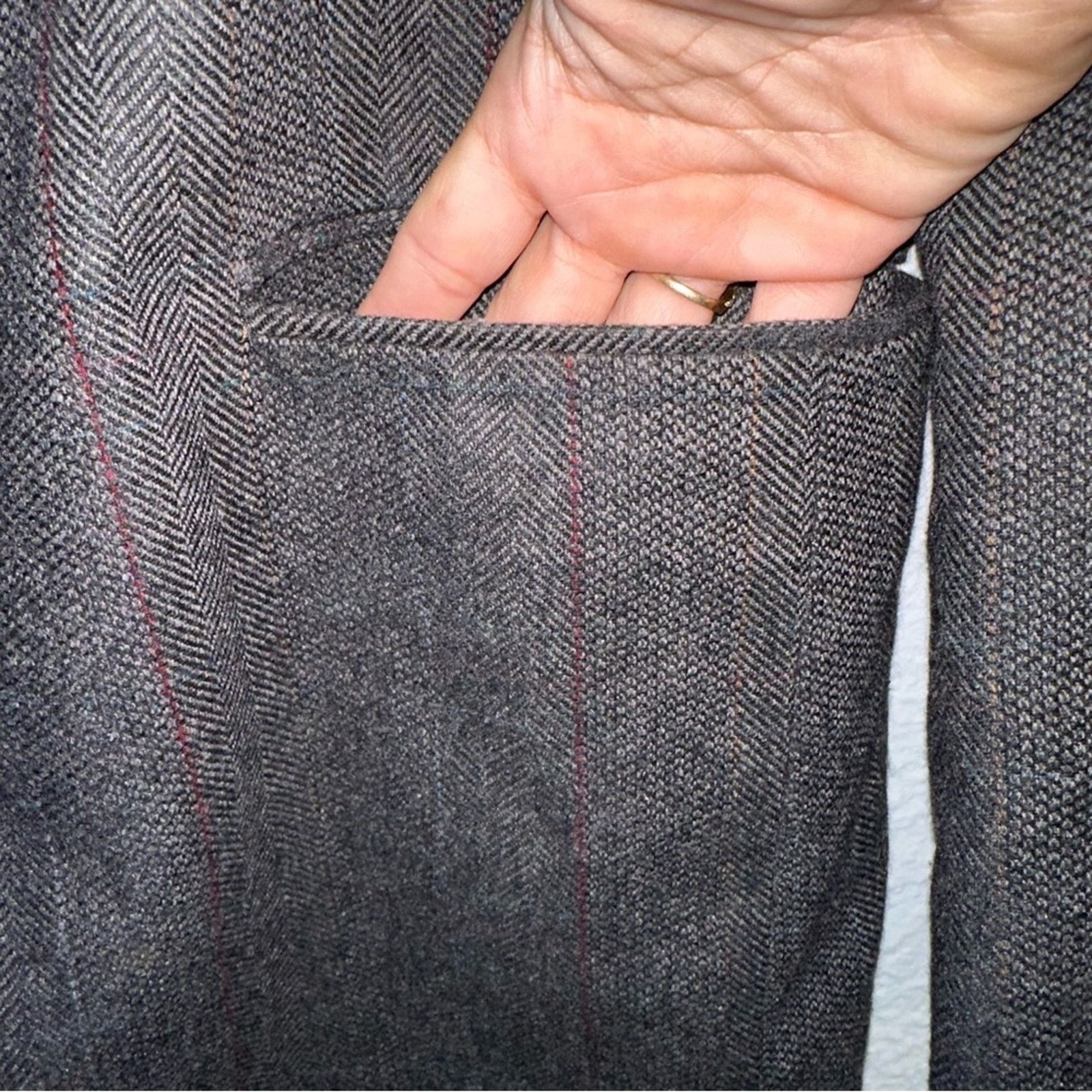 Haggar Men’s Haggar suit jacket sport coat sz 40L Size 40L - 4 Thumbnail