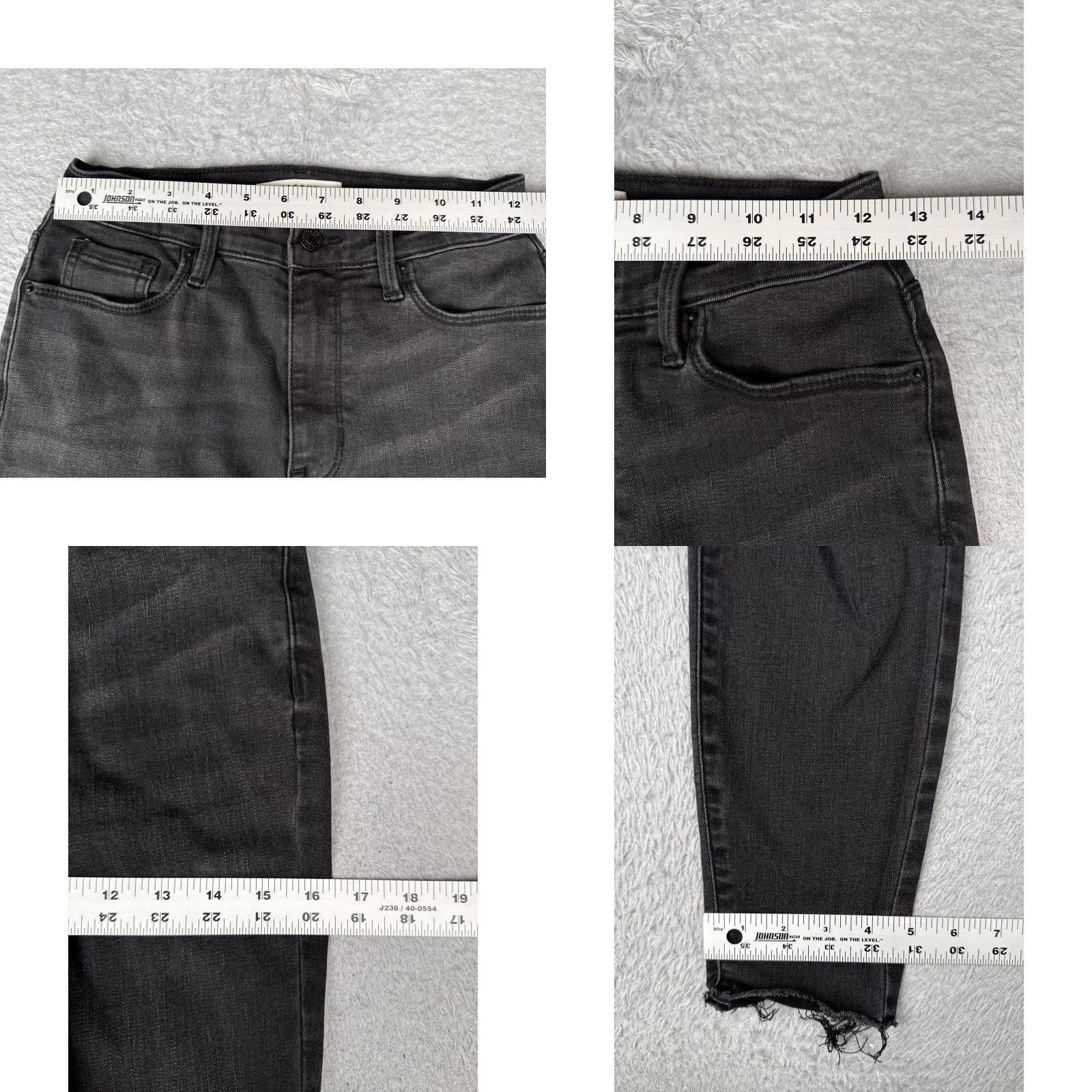 Pacsun Pacsun Jeans Womens Black High Rise Distressed Skinny Raw Hem Ankle 24x26 Denim Size 42" / US 20 - 8 Thumbnail