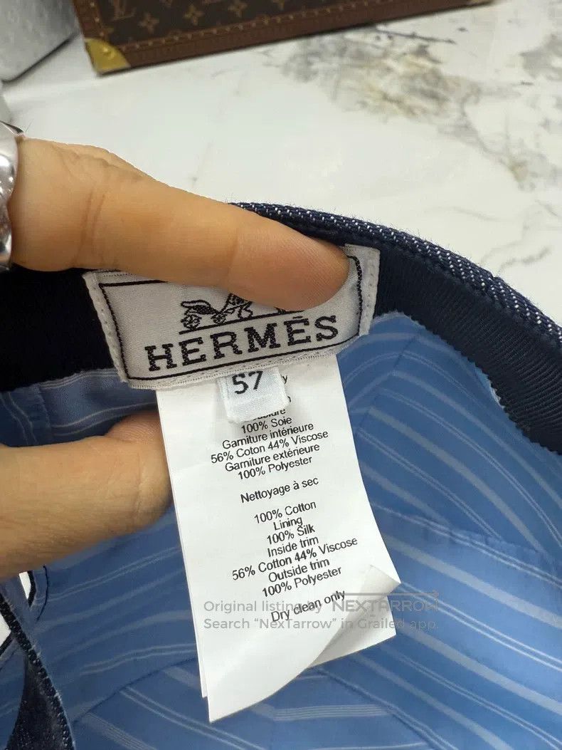 Hermes Hermes size 57 Denim Baseball Cap Size ONE SIZE - 5 Thumbnail