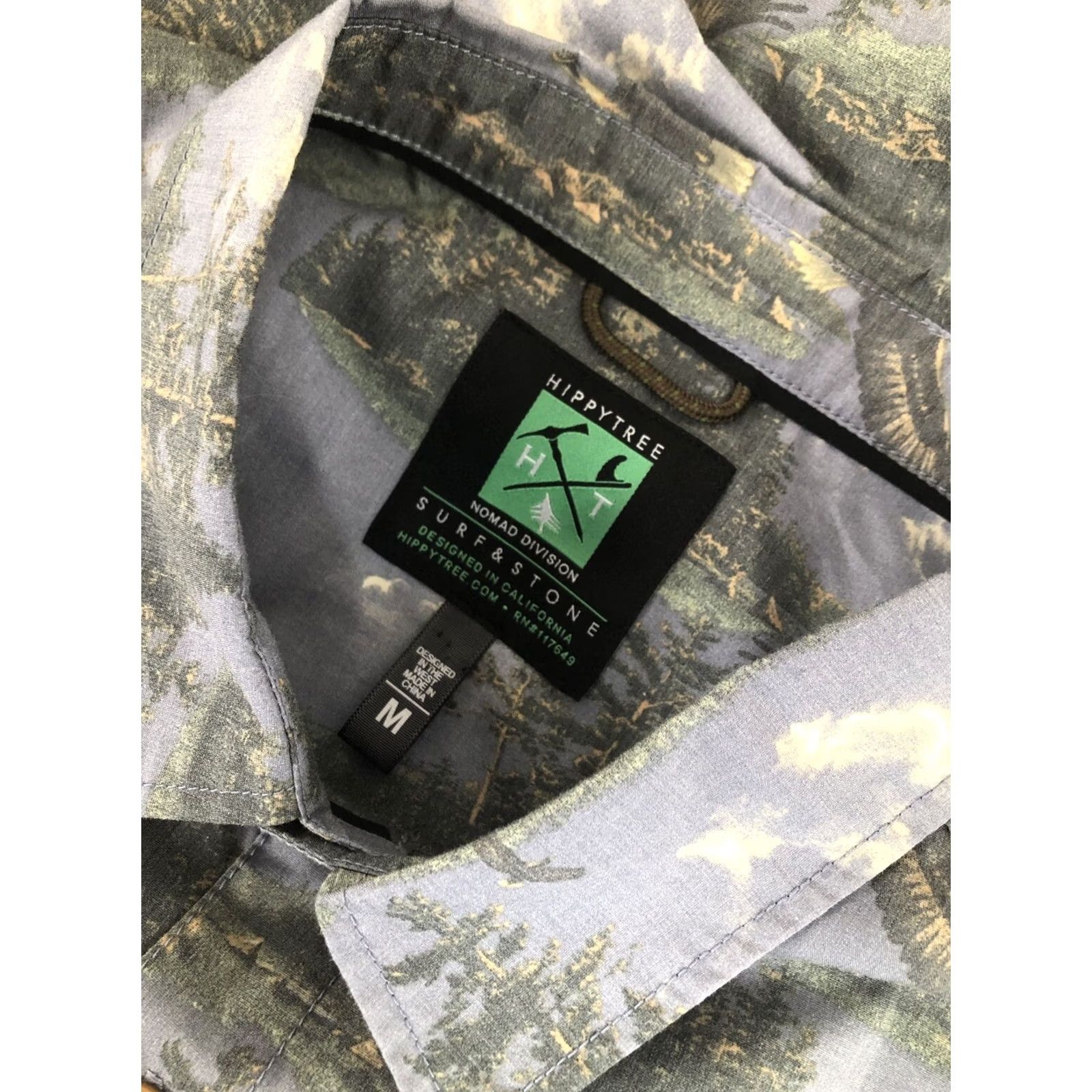 Nomad HIPPY TREE NOMAD - Eagles Mountains Hiking Theme Md. Shirt - EXCELLENT Shirt Mens M Blue Hiking Eagle Forest Mountain Tree 90s style Size US M / EU 48-50 / 2 - 6 Thumbnail