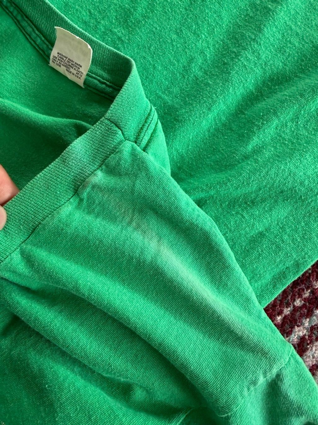 Fruit Of The Loom Vintage Fruit of the Loom Green Short Sleeve Pocket Tee L Size US L / EU 52-54 / 3 - 7 Thumbnail