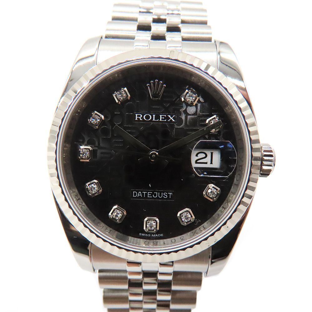 Rolex Rolex Rolex Black Diamond Dial Datejust Watch 116234G Metal Automatic 116234G DUTY FREE for USA Size ONE SIZE - 1 Thumbnail