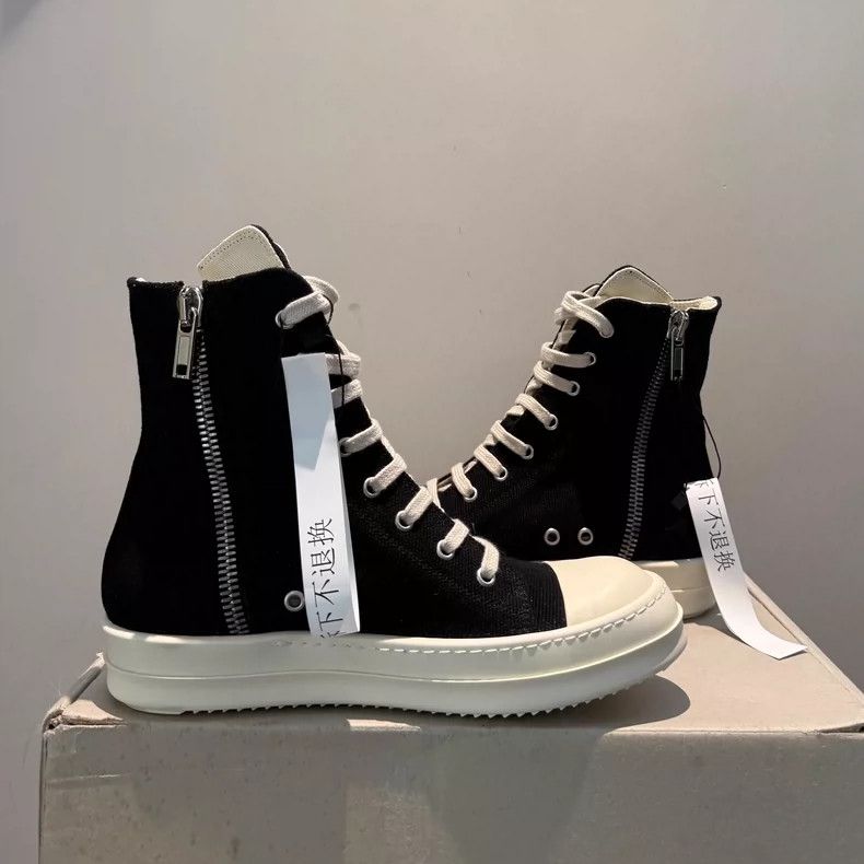 Rick Owens rick owens High-top Converse board shoes made of double-thr Size US 8 / IT 38 - 3 Thumbnail