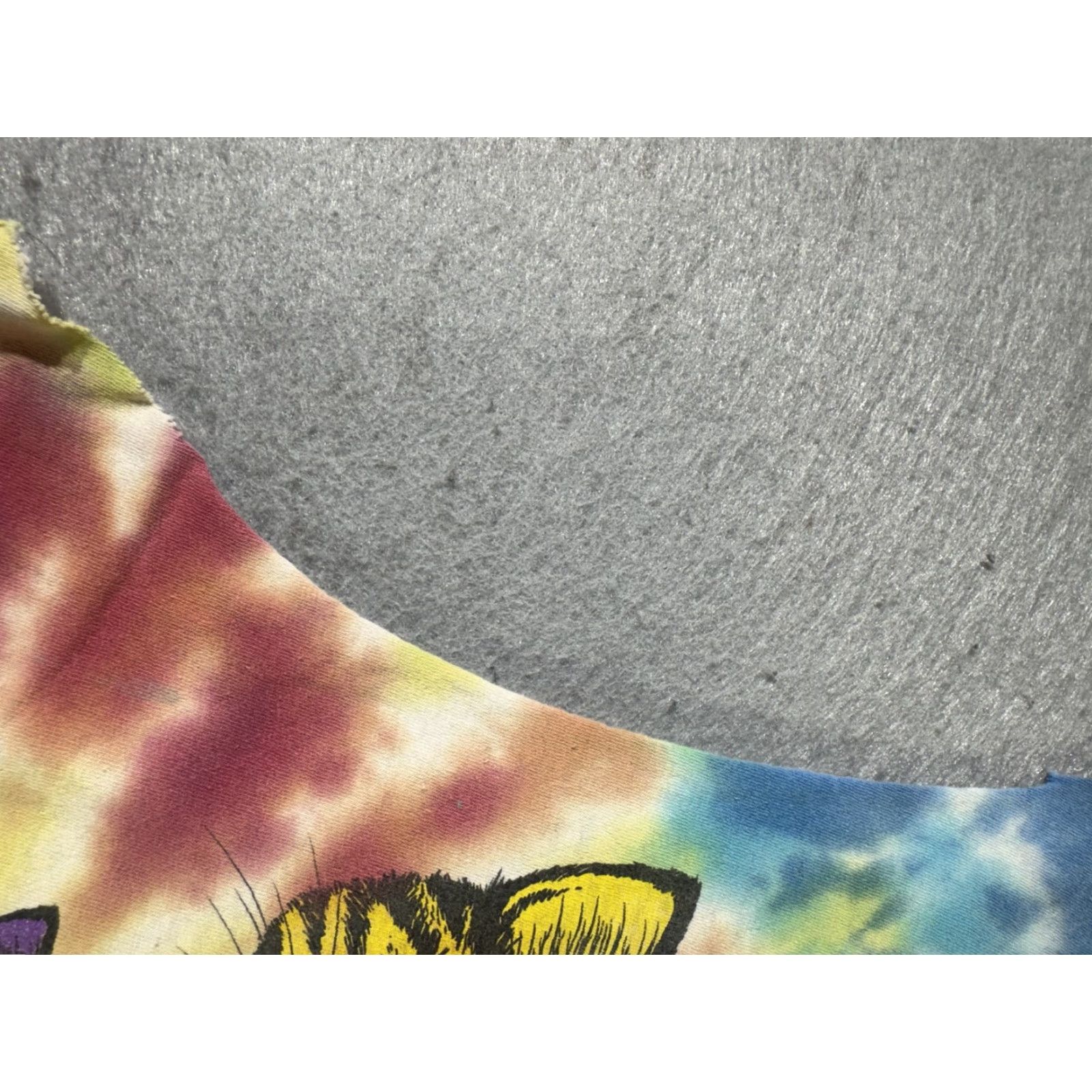 Vintage VINTAGE Tie Dye Cat Shirt Mens Large Spiral Trippy Psychedelic Graphic Upcycled y2k VTG Size US L / EU 52-54 / 3 - 6 Thumbnail