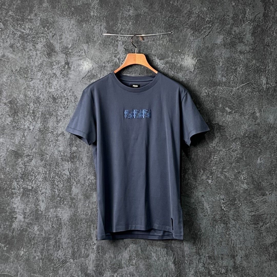 Fendi Fendi Cotton Blue T-Shirt m Men Size US M / EU 48-50 / 2 - 1 Thumbnail