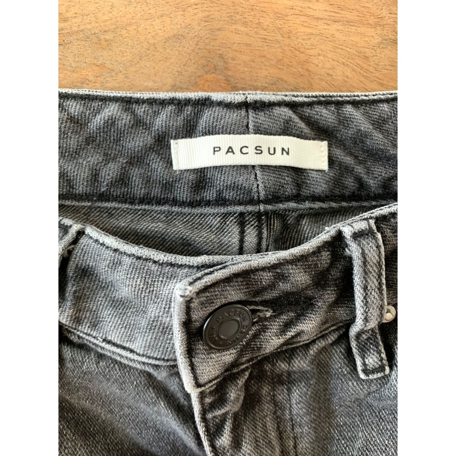 Pacsun Pacsun Mom Jeans Size 24 25x27 Denim Black Distressed Straight Leg Y2K Womens Jeans 5-Pocket Size 42" / US 20 - 3 Thumbnail
