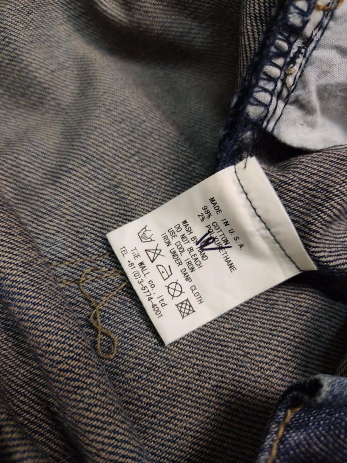 Designer × Japanese Brand Vintage 90s Stovepipe Studded Distressed Whiiskered Jeans Size 32" / US 10 / IT 46 - 9 Thumbnail