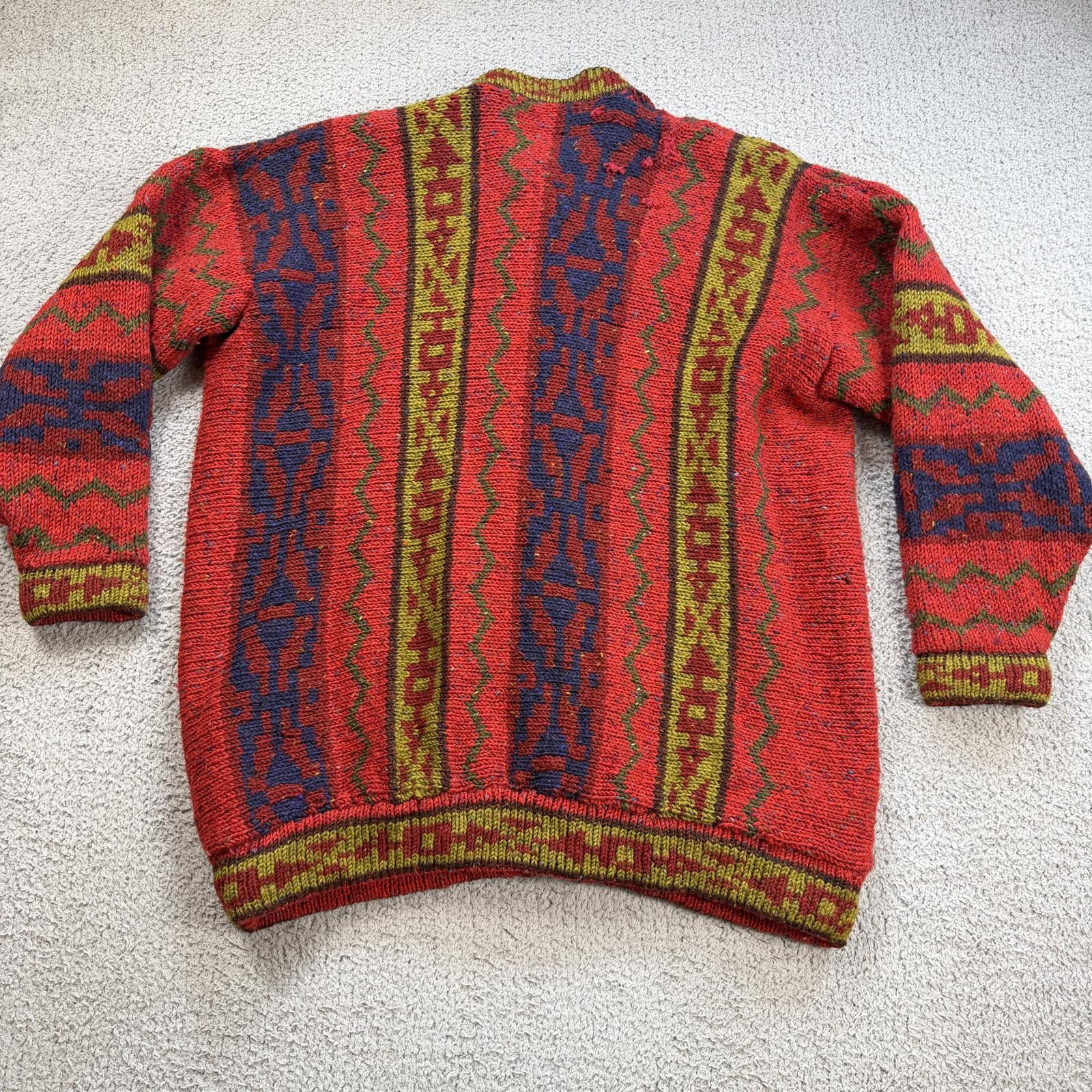 Other Vintage Irish Wool Cardigan Síocháin Handloomed Co Sweater Size US XL / EU 56 / 4 - 2 Thumbnail