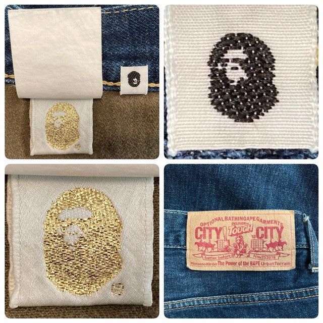 Bape Milo BAPE STA Embroidered Denim Pants a bathing ape ★size S Size US 30 / EU 46 - 10 Thumbnail