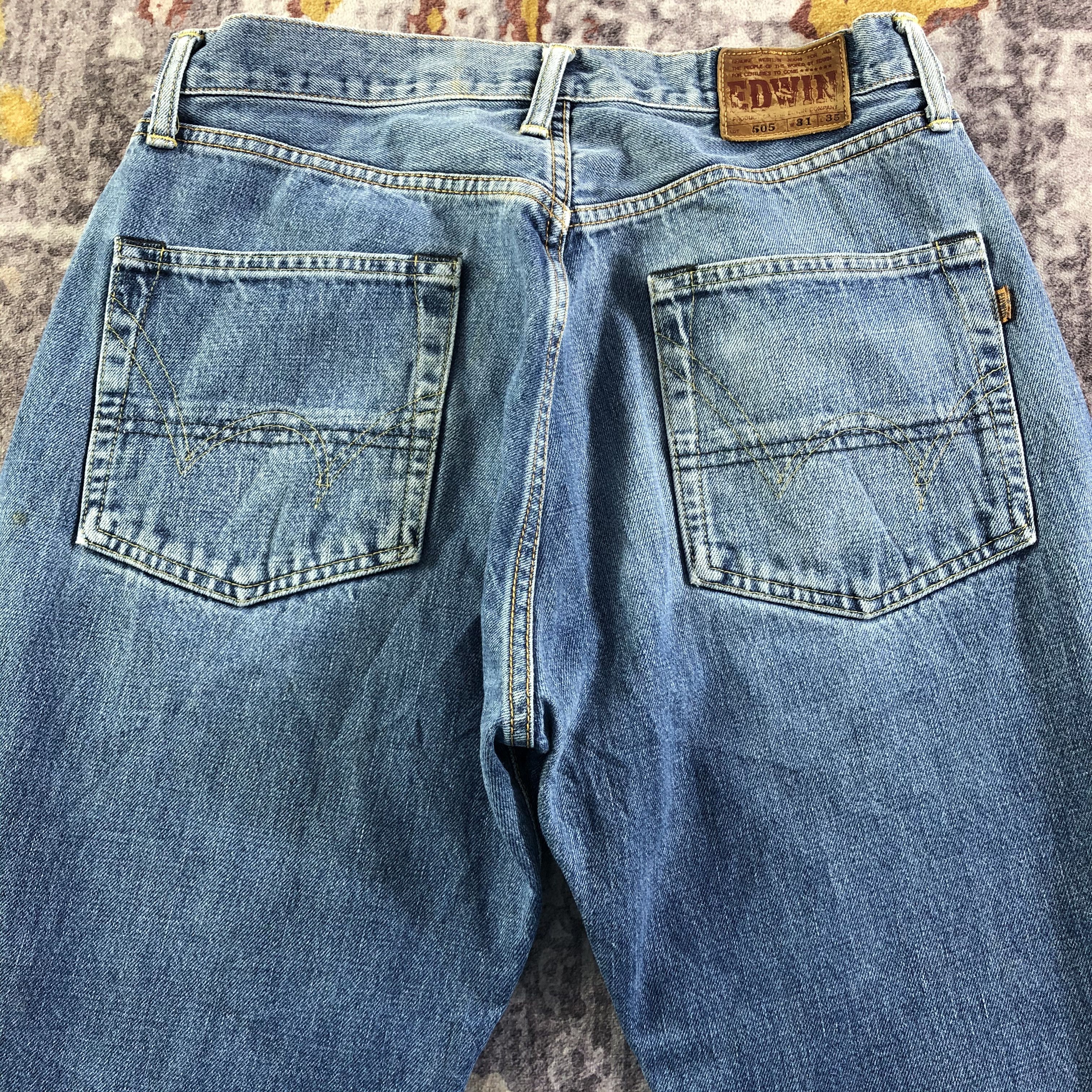 Edwin Vintage Blue Wash Edwin 505 Selvedge Jeans-JM3659 Size US 31 - 4 Thumbnail