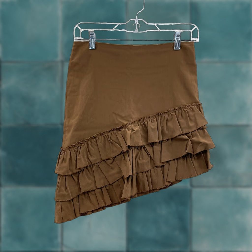 Morgan De Toi VINTAGE 90s Y2K Morgan De Toi Skirt 4 26 Brown Edwardian Fairy Grunge Women Size 27" / US 4 / IT 40 - 1 Thumbnail