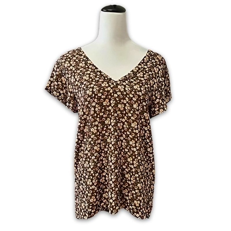 Other Everleigh Tunic Top Back Tie Open Floral Brown W XS NWT Size XS / US 0-2 / IT 36-38 - 1 Thumbnail
