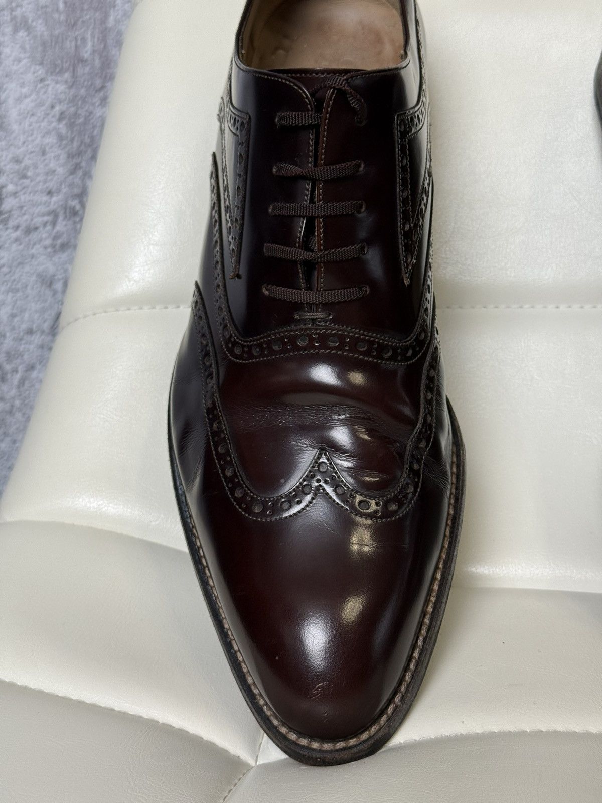 Gucci Gucci Leather Brogue Oxford Dress Shoes Men’s Size 46E Size US 13 / EU 46 - 19 Thumbnail
