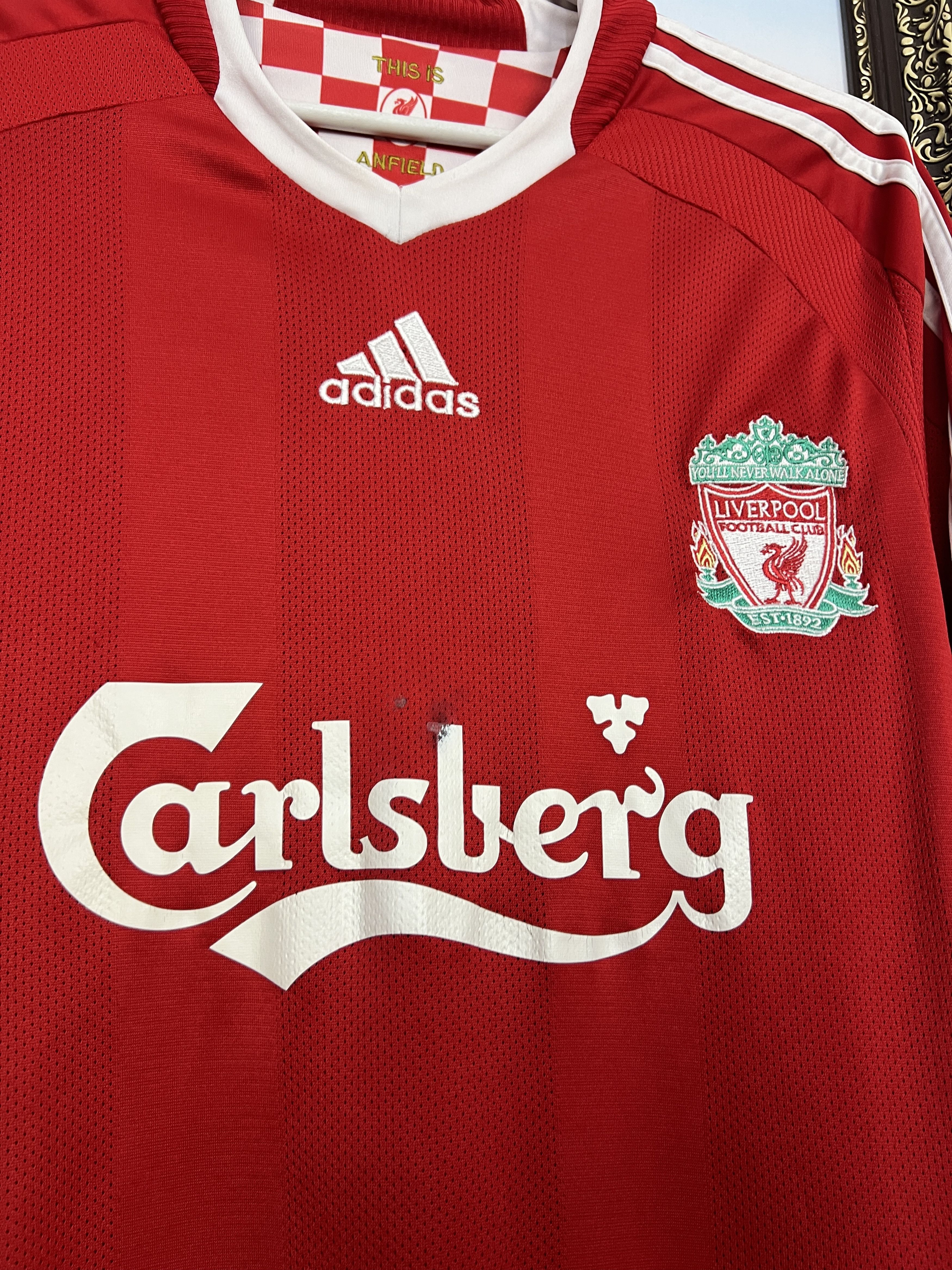 Adidas Liverpool football shirt Soccer Long Sleeve Jersey Trikot Size US M / EU 48-50 / 2 - 3 Thumbnail