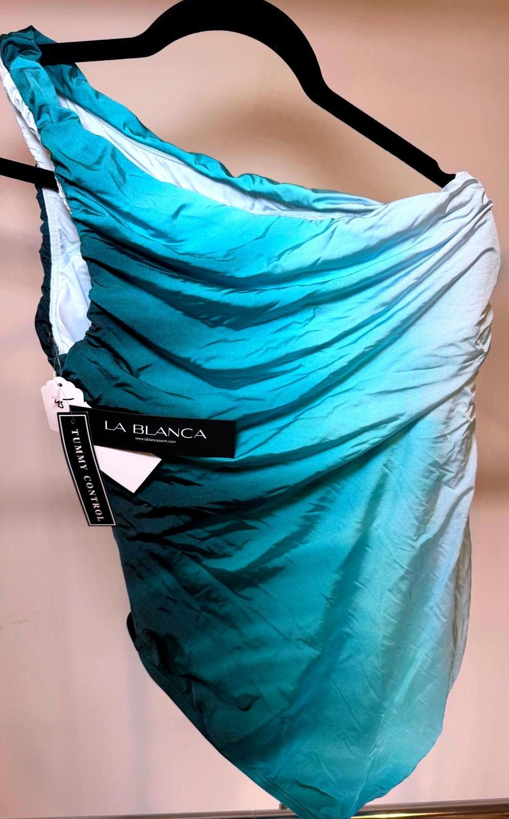 Designer La Blanca Women's Tummy Control Swimsuit - Turquoise Size ONE SIZE - 2 Thumbnail
