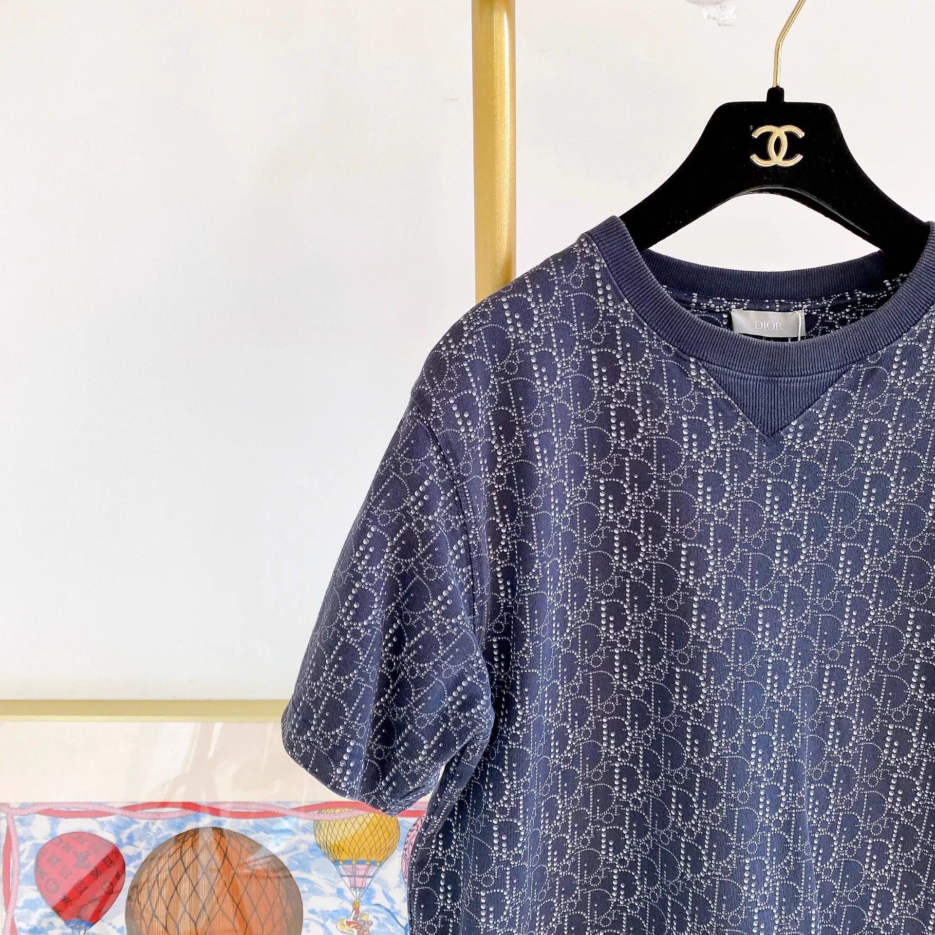 Dior Dior full logo blue S T-shirt Size US S / EU 44-46 / 1 - 3 Thumbnail