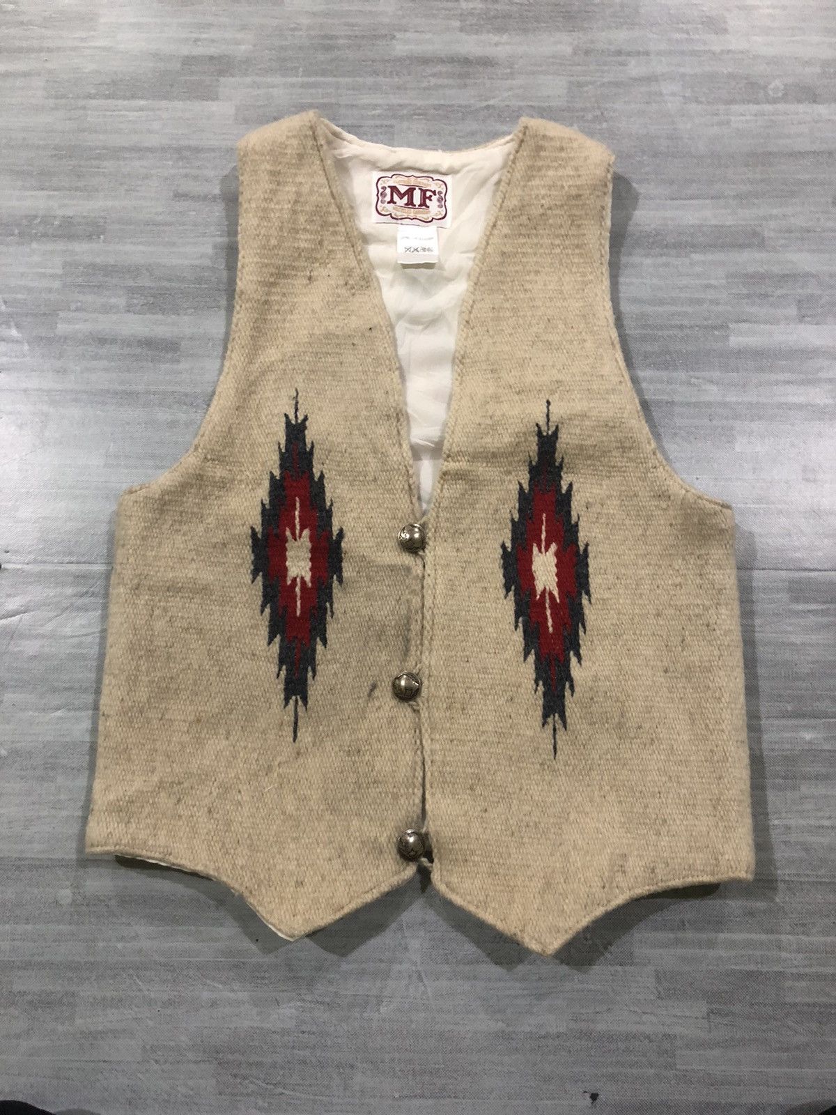Native Vintage Chimayo Wool Novajo Vest Native Design Size US S / EU 44-46 / 1 - 1 Thumbnail