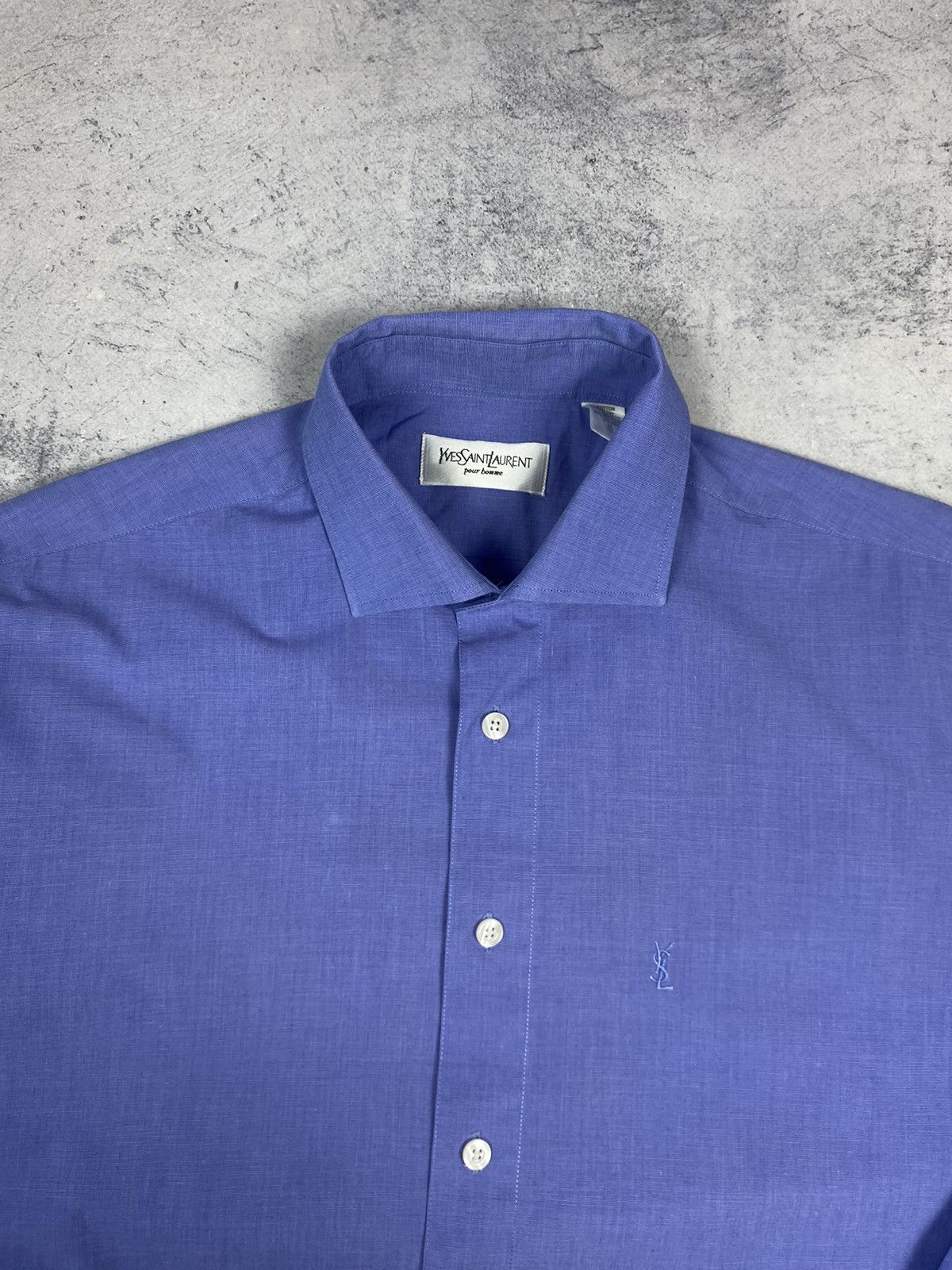 Yves Saint Laurent Yves Saint Laurent Luxury Button Up Long Sleeve Shirt Size US L / EU 52-54 / 3 - 6 Thumbnail