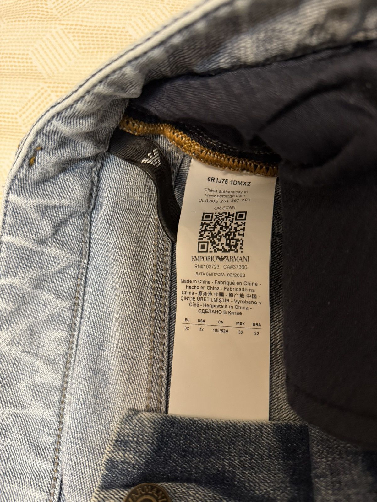 Emporio Armani Emporio Armani Blue Pocket Jeans Size 31 Size US 31 - 15 Thumbnail