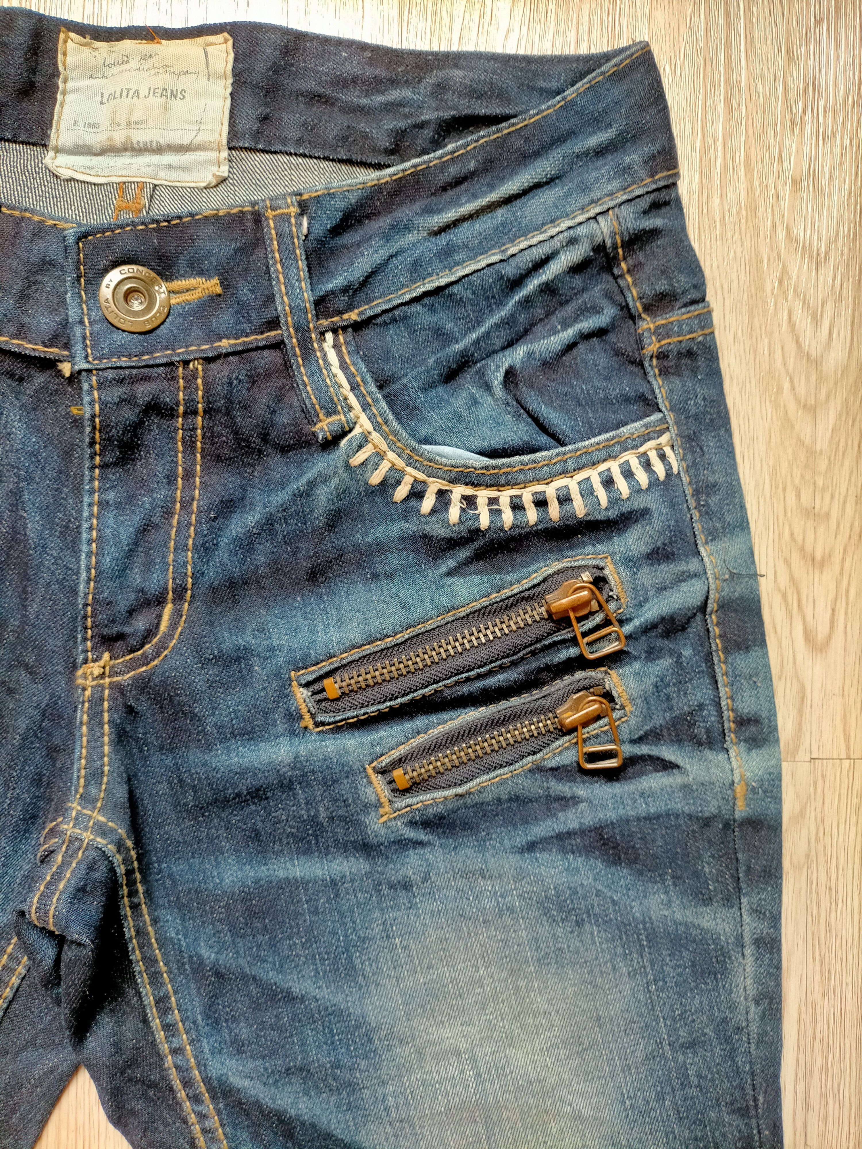 If Six Was Nine × Japanese Brand Flare Jeans Lolita Multizipped Buckle back boot cut Denim Size US 29 - 7 Thumbnail