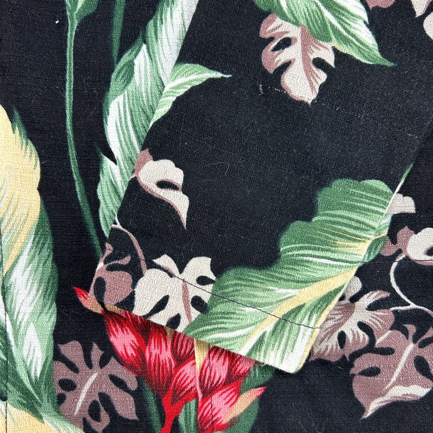 Vintage VINTAGE Ohana Classics Jacket Womens M Black Floral Full Zip Lightweight Cotton Blend Rayon Size M / US 6-8 / IT 42-44 - 3 Thumbnail