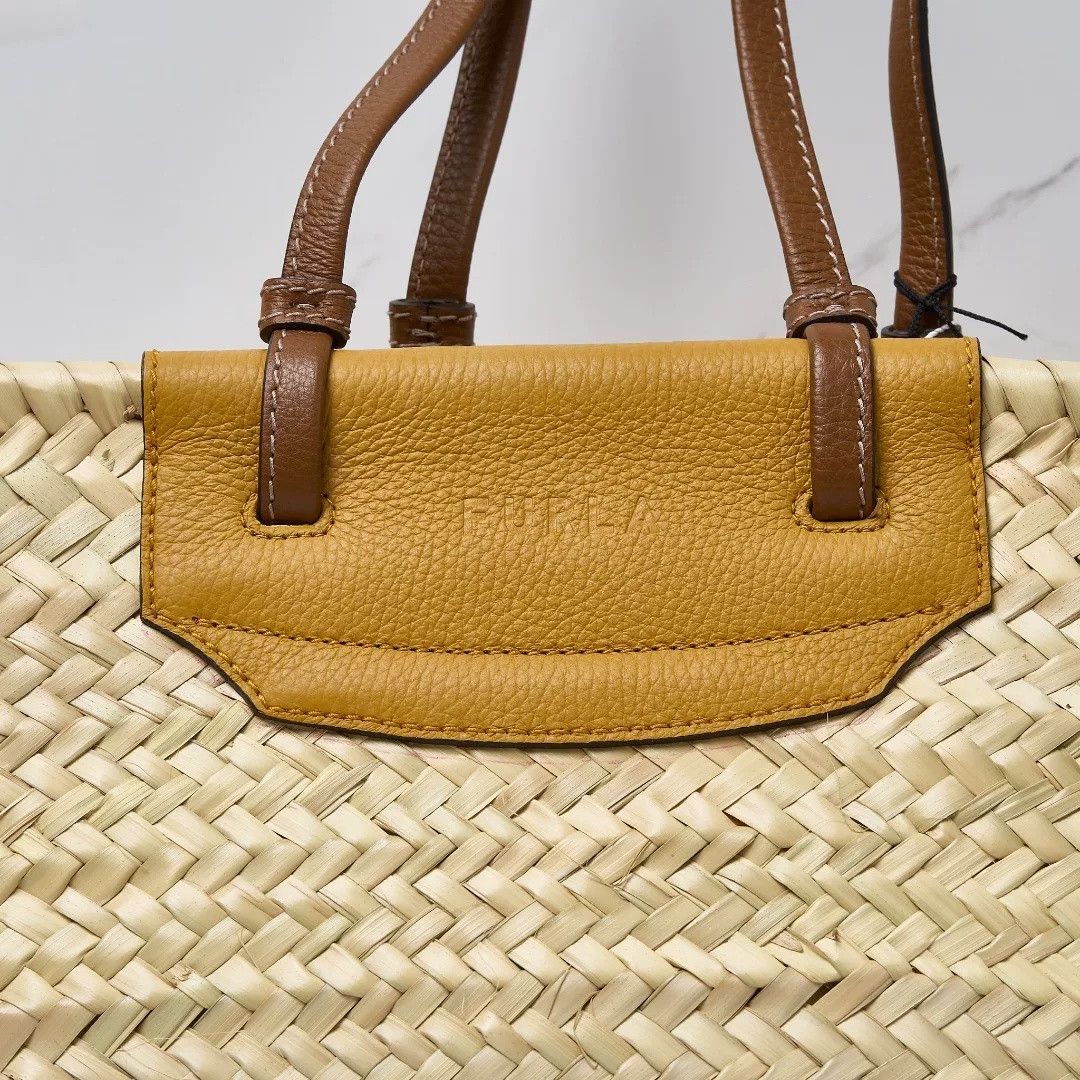 Furla Furla Woven Leather Trim Tote Bag Size ONE SIZE - 3 Thumbnail