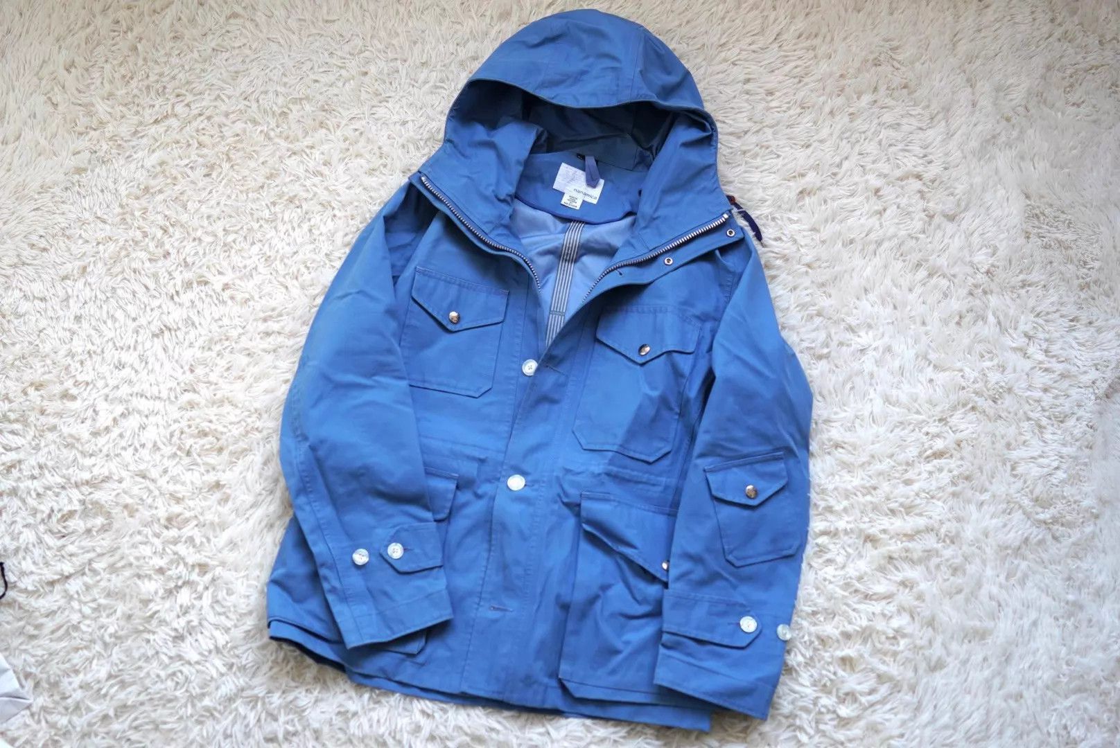 Nanamica Blue Hooded Jacket with Multiple Pockets - M Size US M / EU 48-50 / 2 - 1 Thumbnail