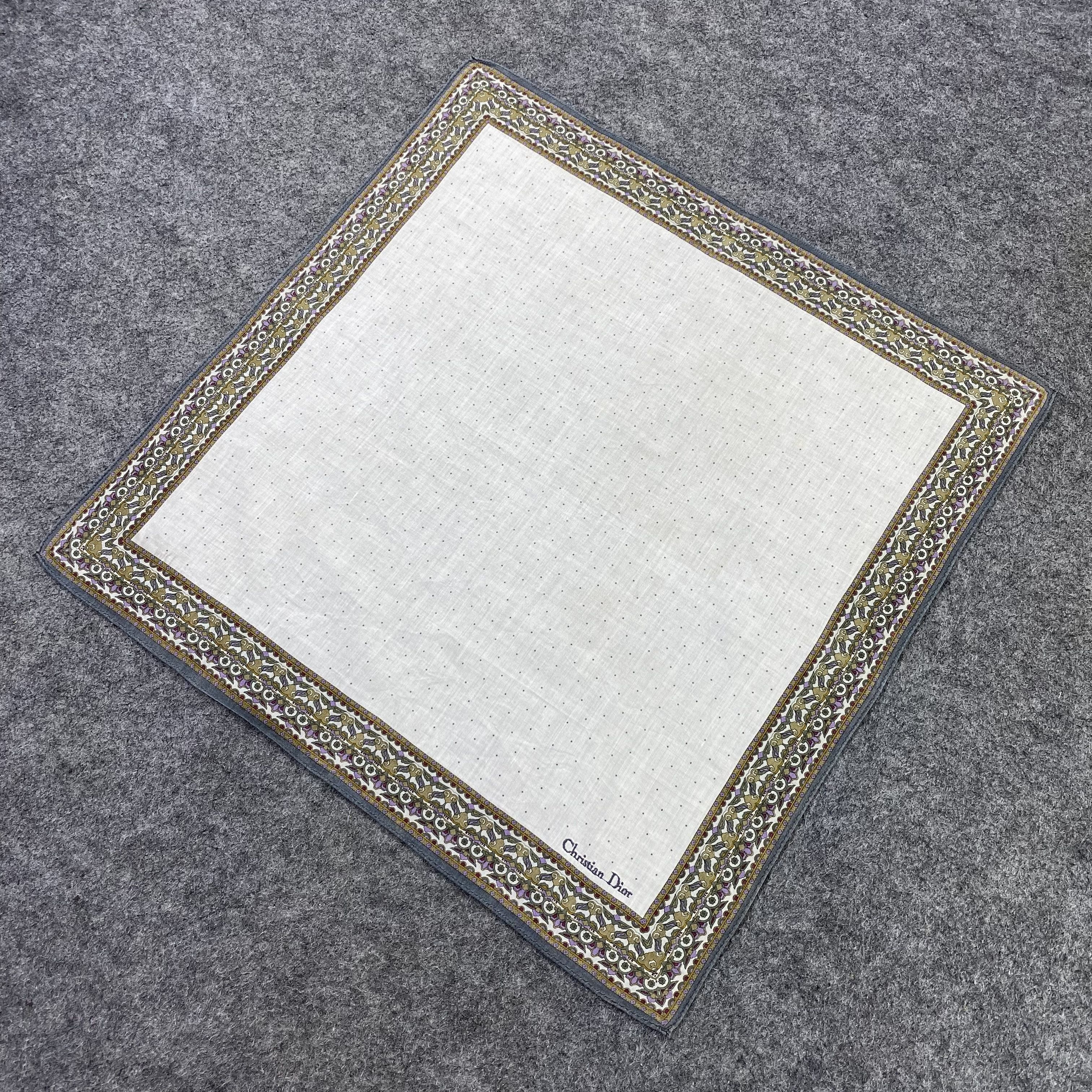 Designer Christian Dior Handkerchief Neckerchief Bandana-B1605 Size ONE SIZE - 4 Thumbnail