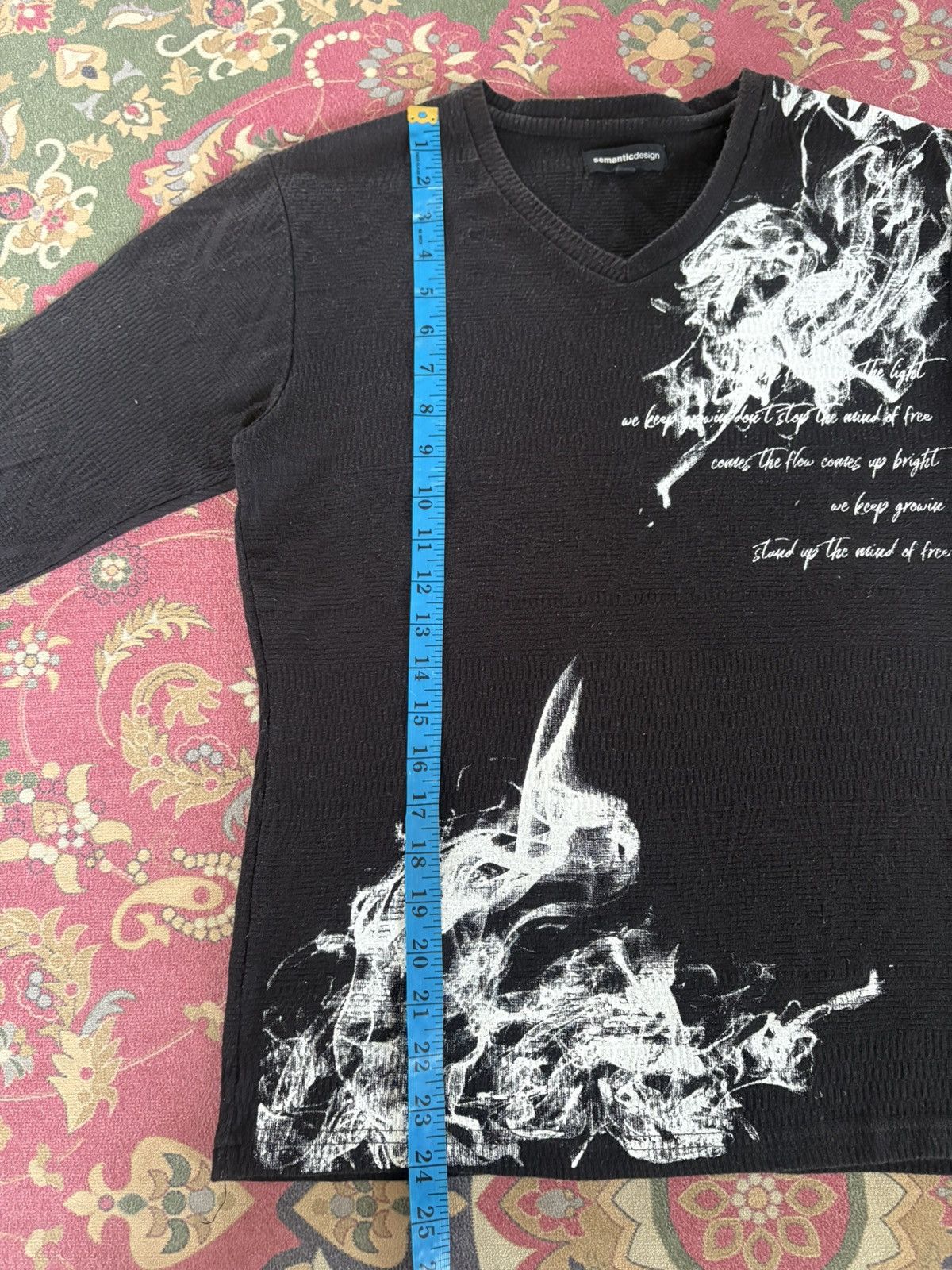semanticdesign Japanese Brand semanticdesign Poem Knit Long Sleeve Tee Size US S / EU 44-46 / 1 - 11 Thumbnail