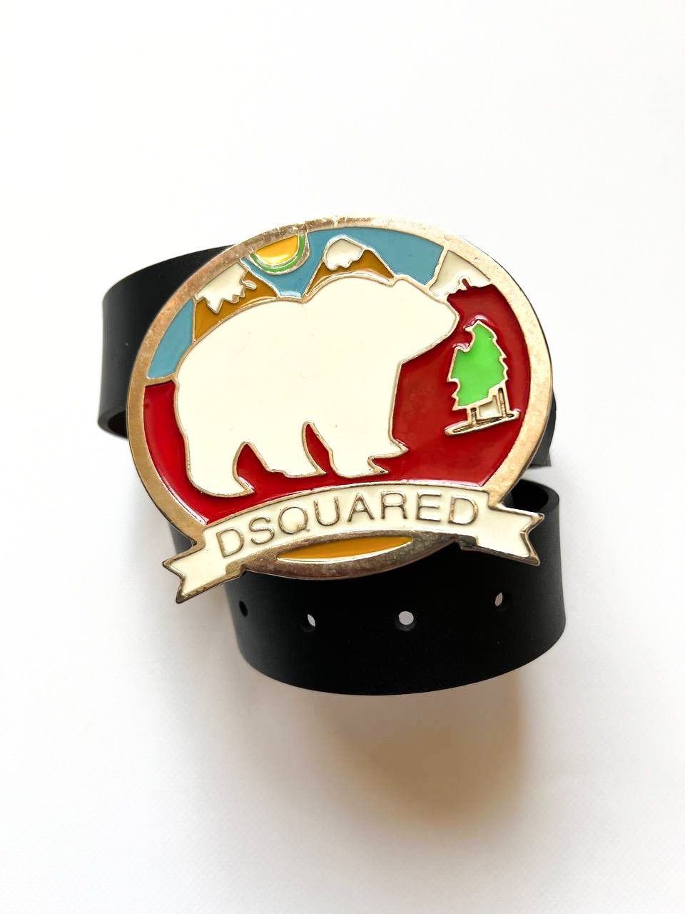Dsquared2 × Japanese Brand × Vintage Vintage Dsquared2 leather belt Bear big buckle Dsquared Size ONE SIZE - 2 Thumbnail