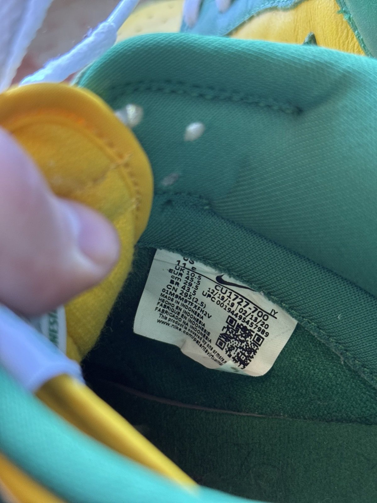 Nike Nike Dunk “Brazil” CU1727-700 (Replacement Box) Size US 11 / EU 44 - 4 Thumbnail