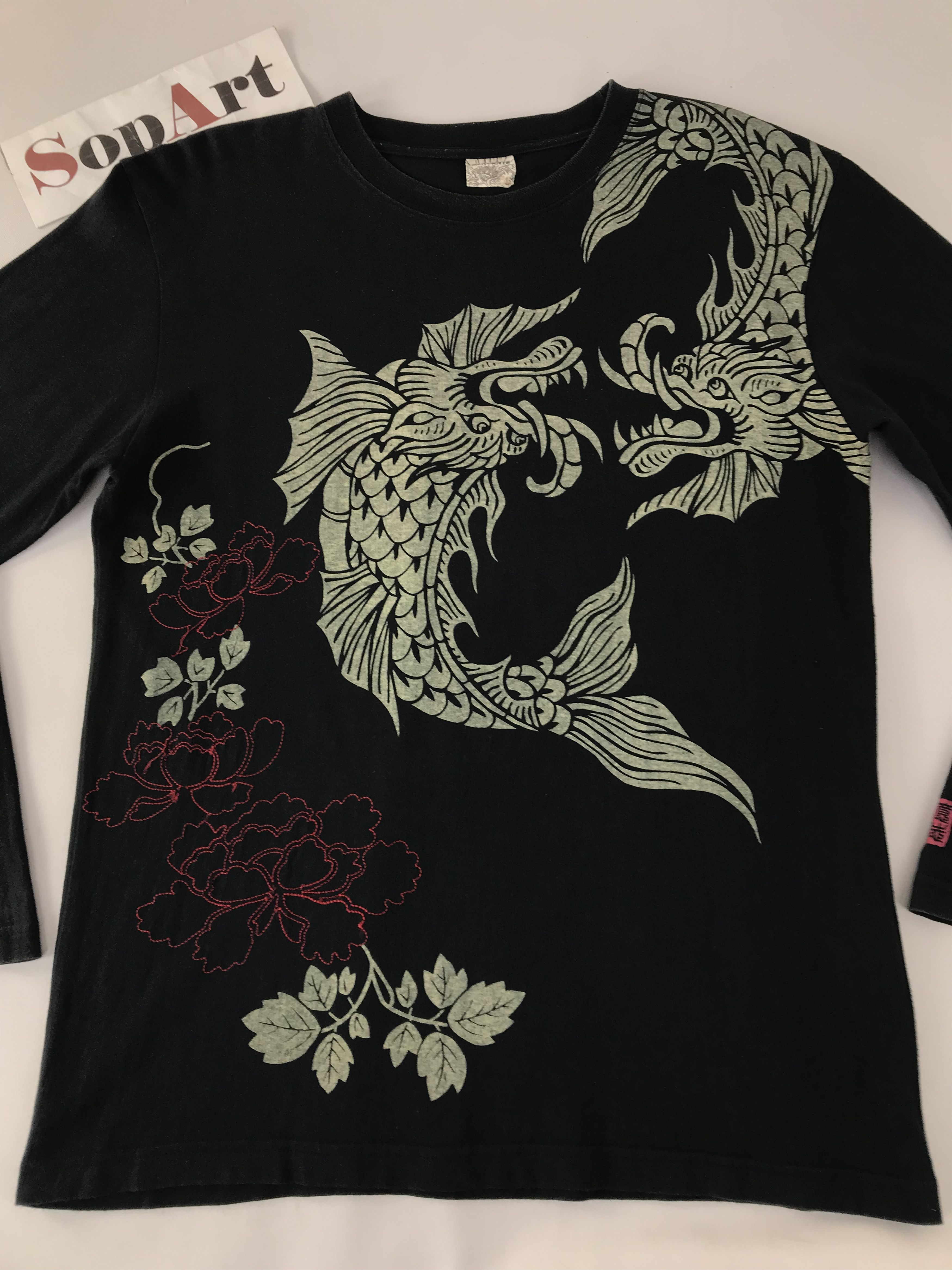 Japanese Brand Generate Printed Fish Dragon Big Logo Design Long Sleeve Size US M / EU 48-50 / 2 - 3 Thumbnail