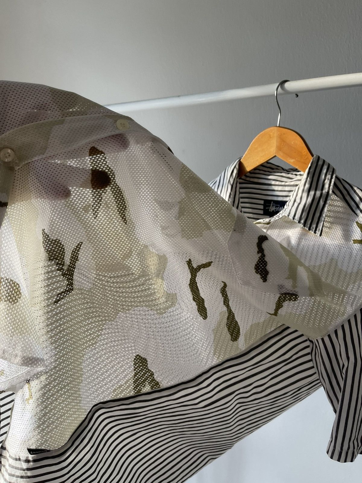 Stussy 90s Stussy Camo Mesh Button Shirt Size US M / EU 48-50 / 2 - 5 Thumbnail