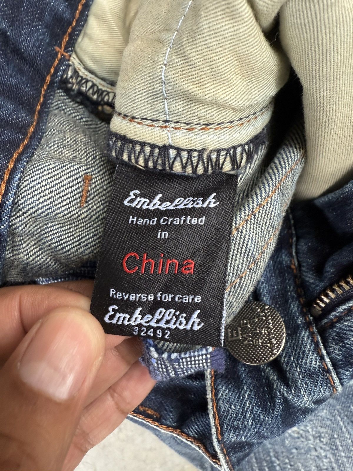 Embellish Japanese Embellish Boro Patchwork Distressed Slim Jeans Size US 34 / EU 50 - 15 Thumbnail