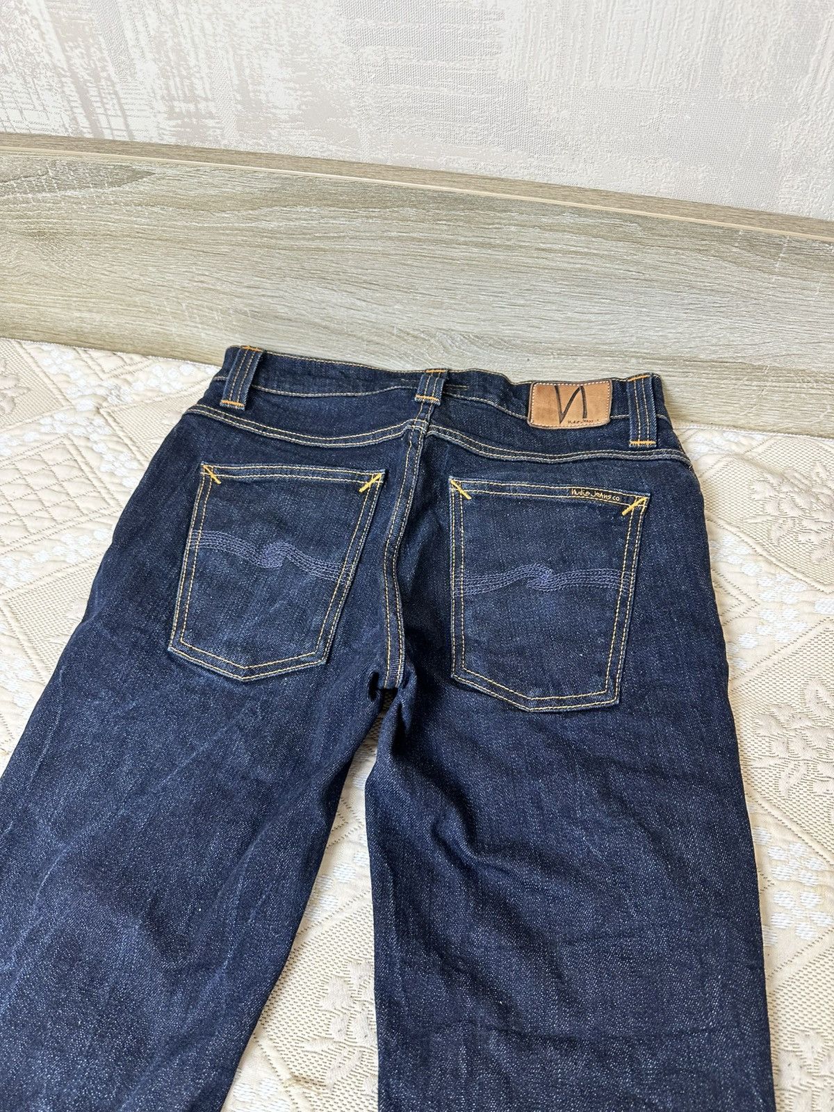 Nudie Jeans 🔥 Nudie Grim Tim Vintage Slim Fit Navy Jeans Denim Pants Size US 32 / EU 48 - 2 Thumbnail
