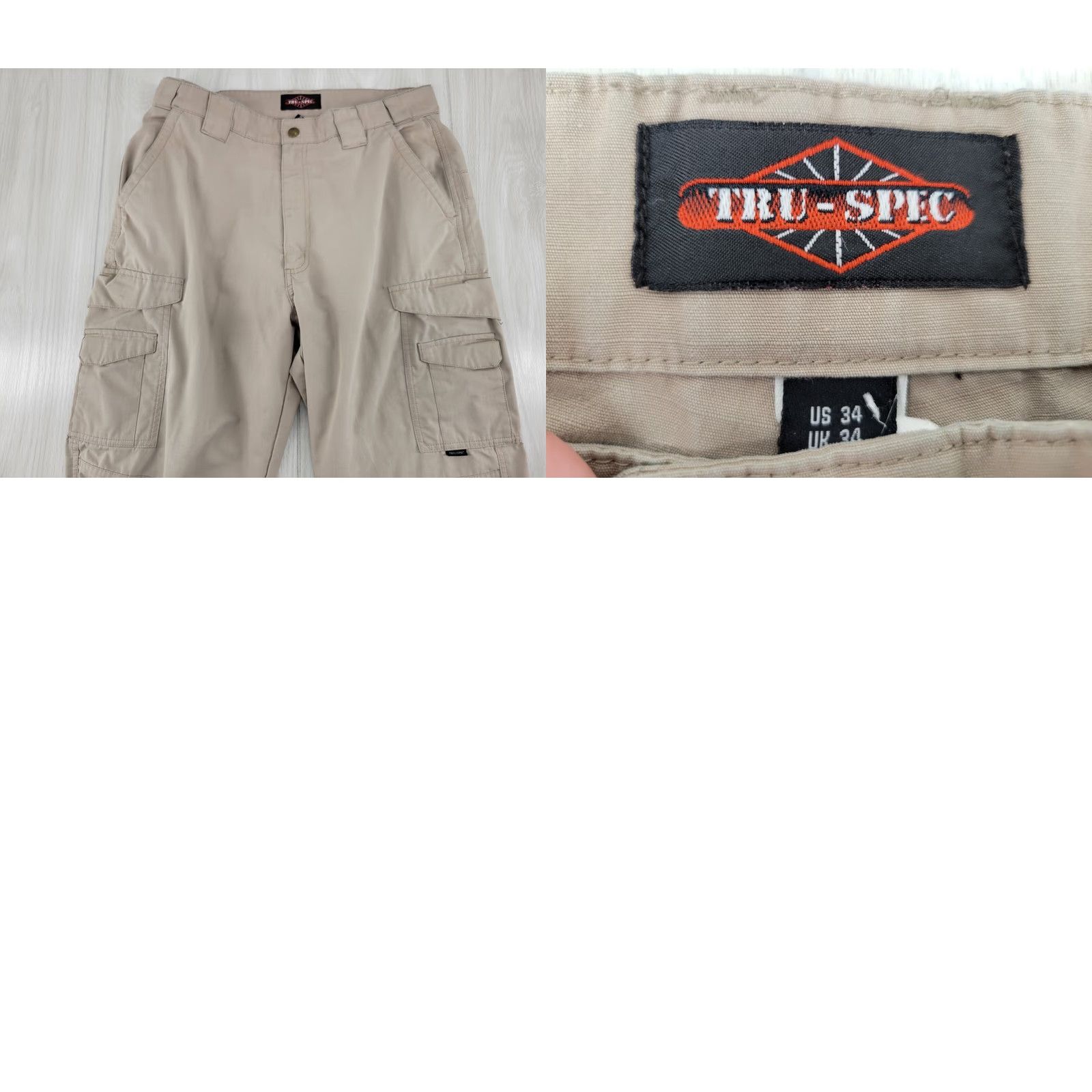 Vintage VINTAGE/TRU-SPEC Mens Cargo Pants 34X32 Khaki Tan Tags? Size US 34 / EU 50 - 8 Thumbnail