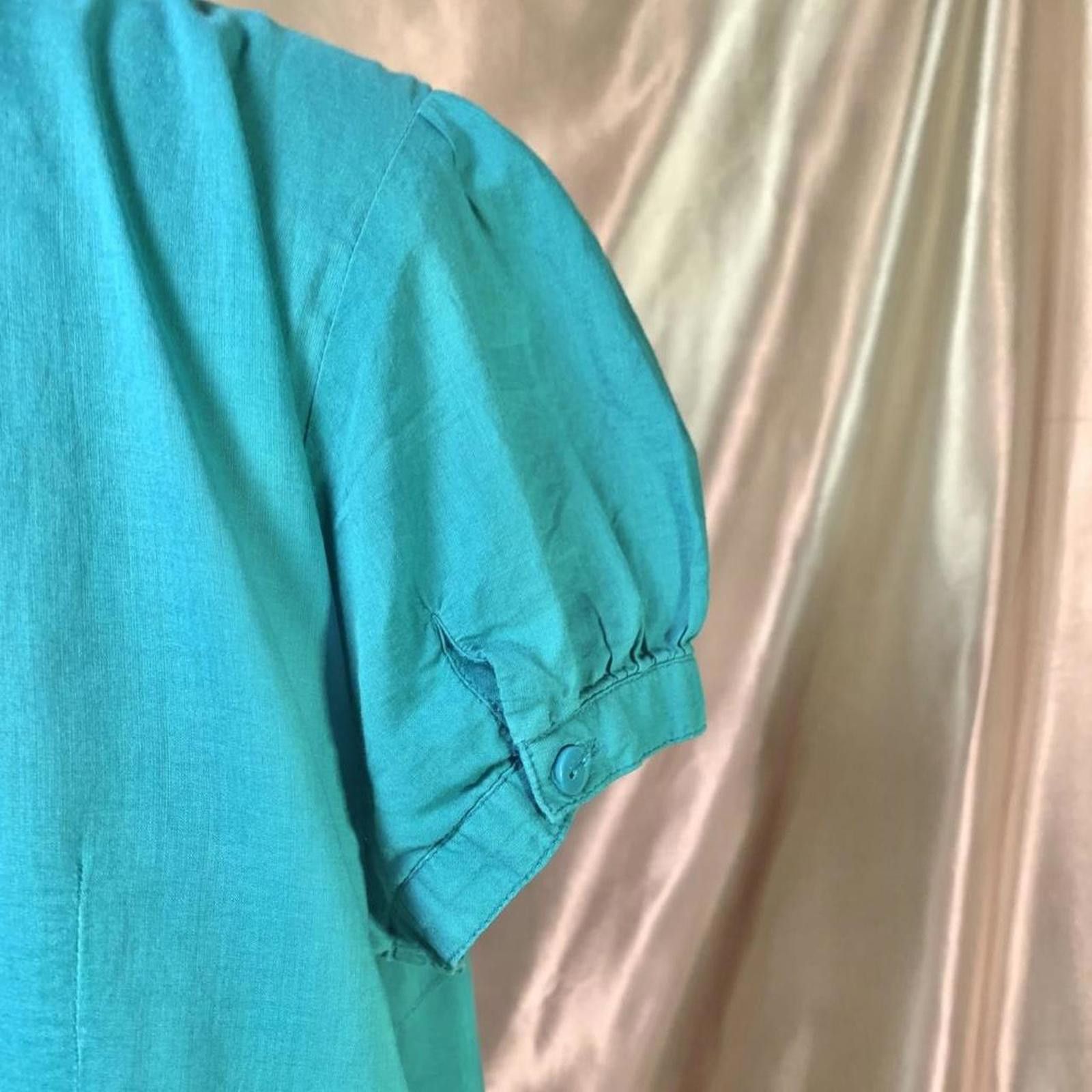 Other Retro prairie cottagecore blouse with buttoned cap sleeves! Size XL / US 12-14 / IT 48-50 - 6 Thumbnail