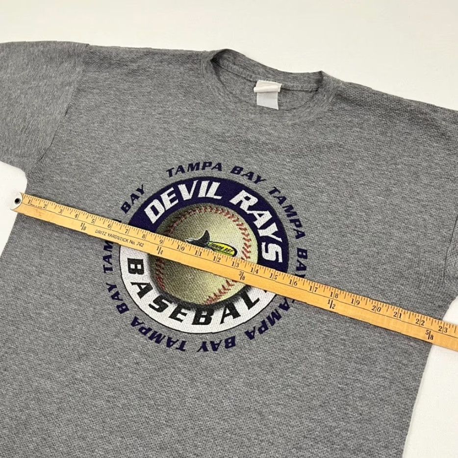 Vintage VTG Tampa Bay Devils Rays Shirt Mens Large / XL Gray Retro Throwback 90s Shirt Mens Gray 90s Logo Vintage Rays Size US L / EU 52-54 / 3 - 5 Thumbnail
