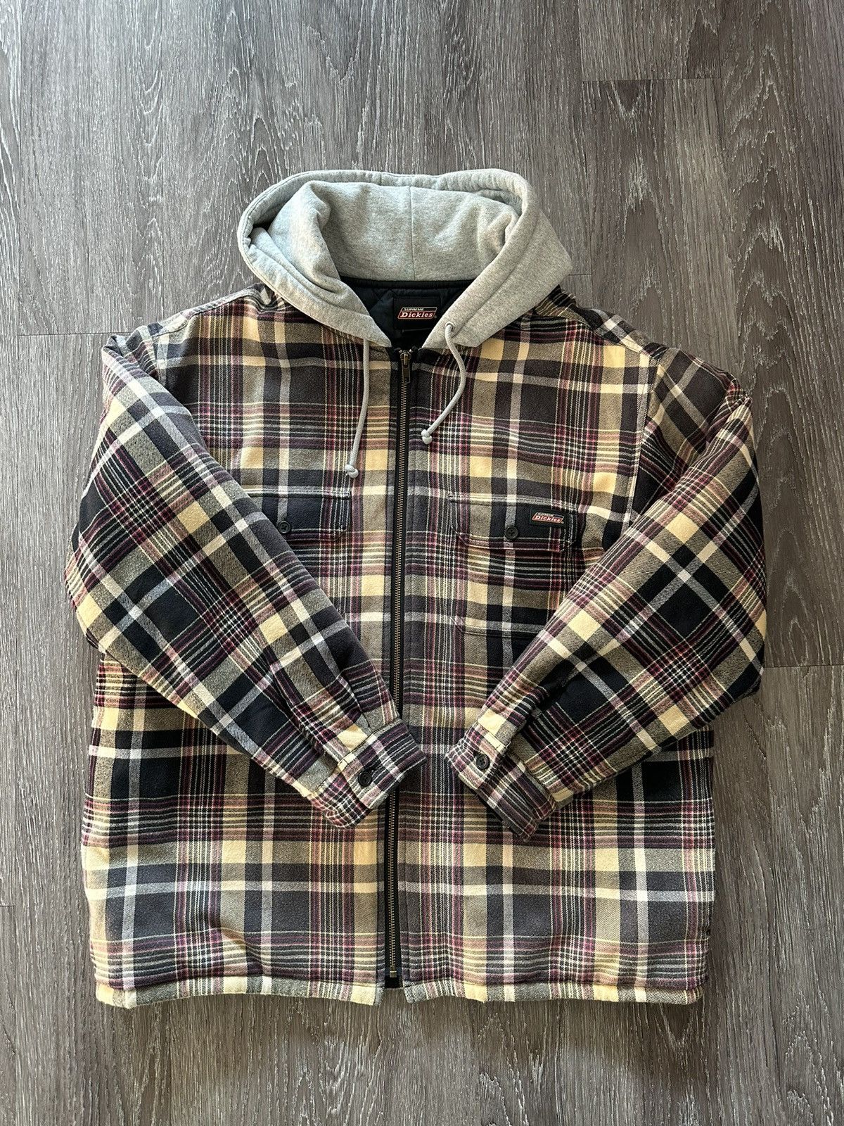 Dickies × Supreme Supreme Dickies Plaid Hooded zip up shirt