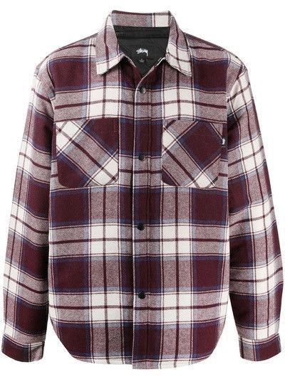 Stussy Quilted Plaid Wool Jacket Size US S / EU 44-46 / 1 - 1 Thumbnail