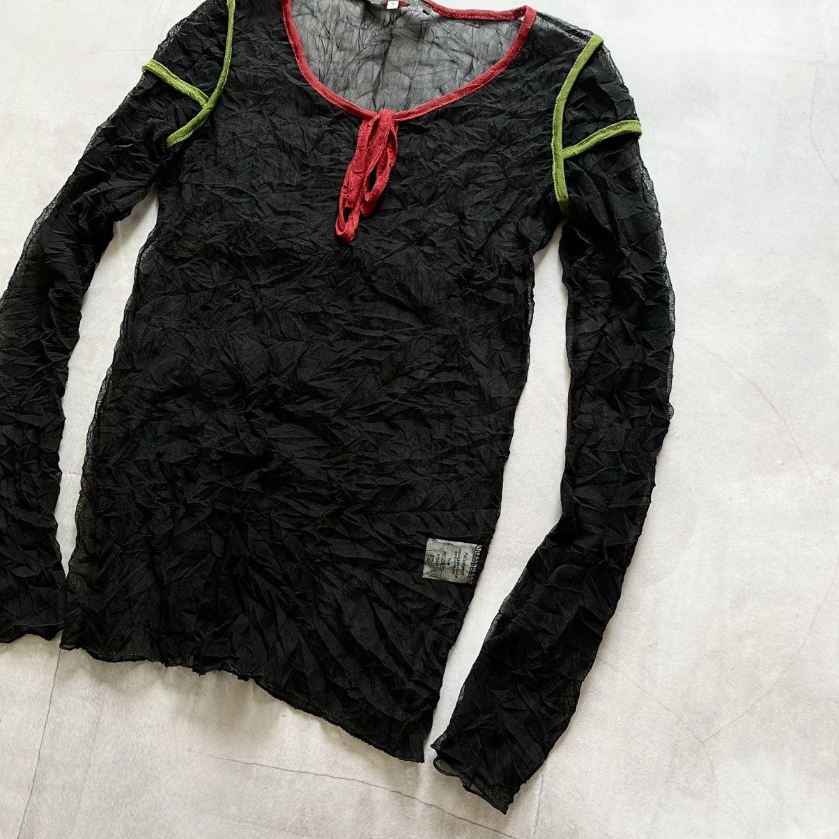 Hysteric Glamour × Japanese Brand × Le Grande Bleu (L.G.B.) Japan Mesh Hysteric Glamour Vibe Knit Ribbed Longsleeve Y2K Size S / US 4 / IT 40 - 3 Thumbnail