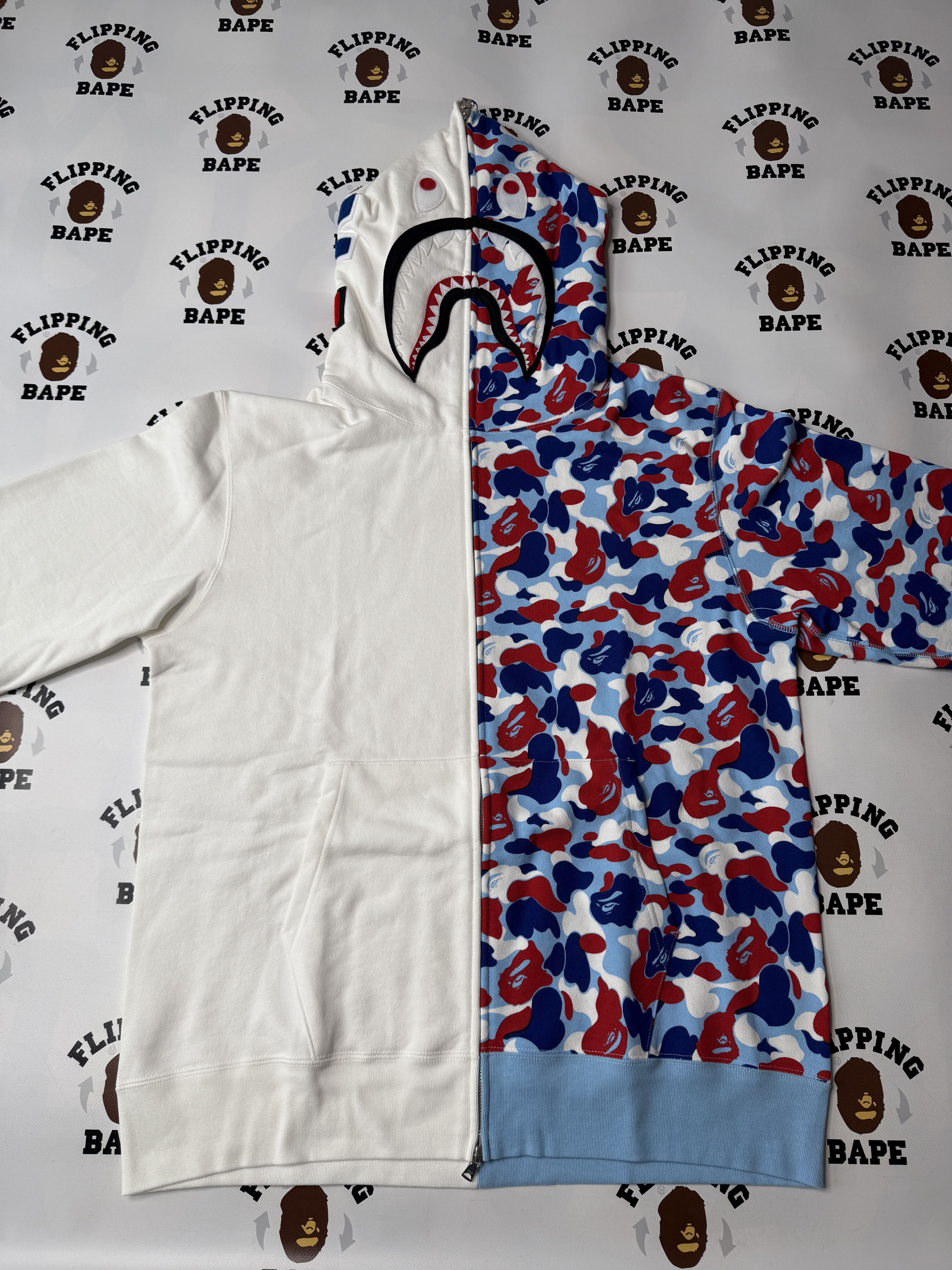 Bape BAPE STORE PARIS 5th ANNIV SHARK FULL ZIP HOODIE Size US XXL / EU 58 / 5 - 9 Thumbnail