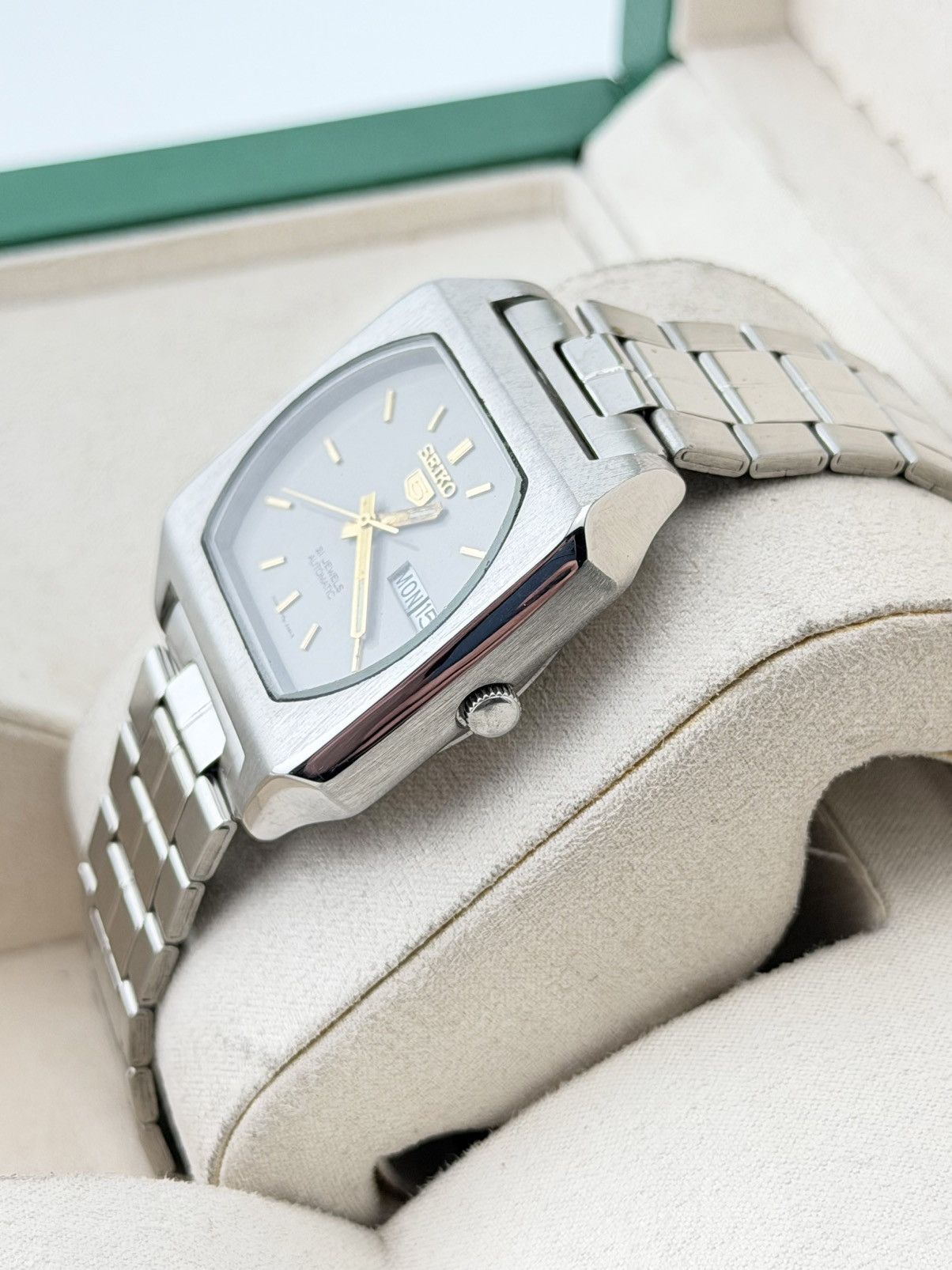 Seiko Vintage Seiko 5 Automatic Watch Gray Dial Wristwatch Size 36 - 5 Thumbnail