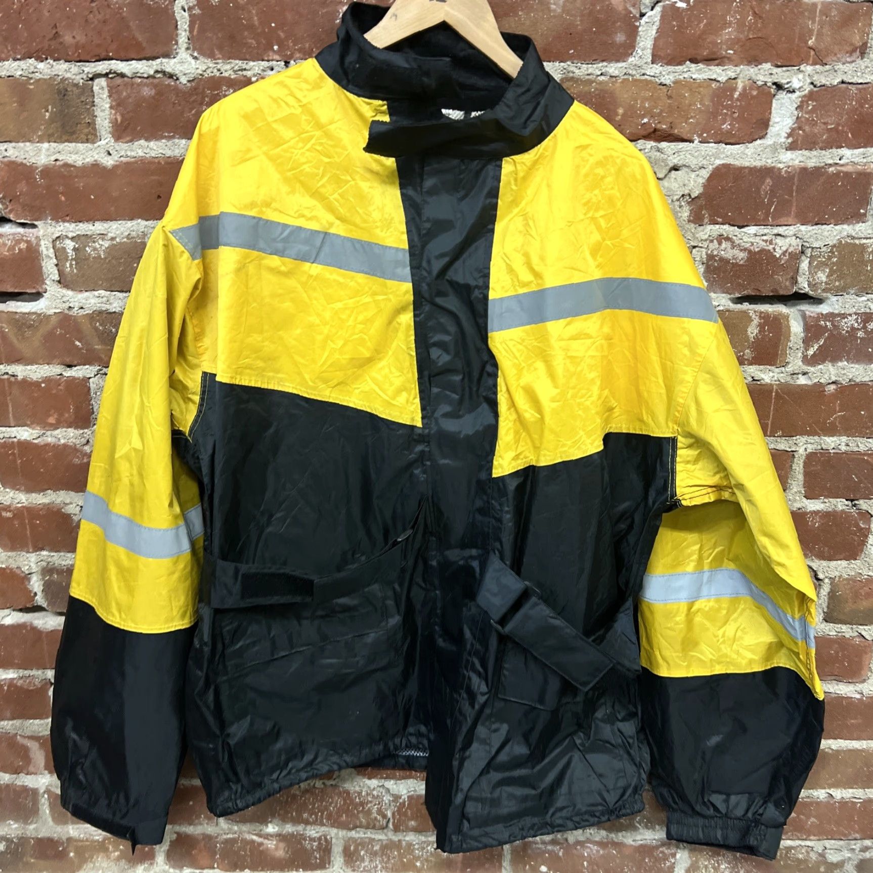 Chimala Motoboss Motorcycle Jacket Men XL Yellow Pockets | Brand Himalaya | Stand-Up Collar | Pocket | Athletic Fit | Solid | Size XL | Jacket Size US XL / EU 56 / 4 - 2 Thumbnail