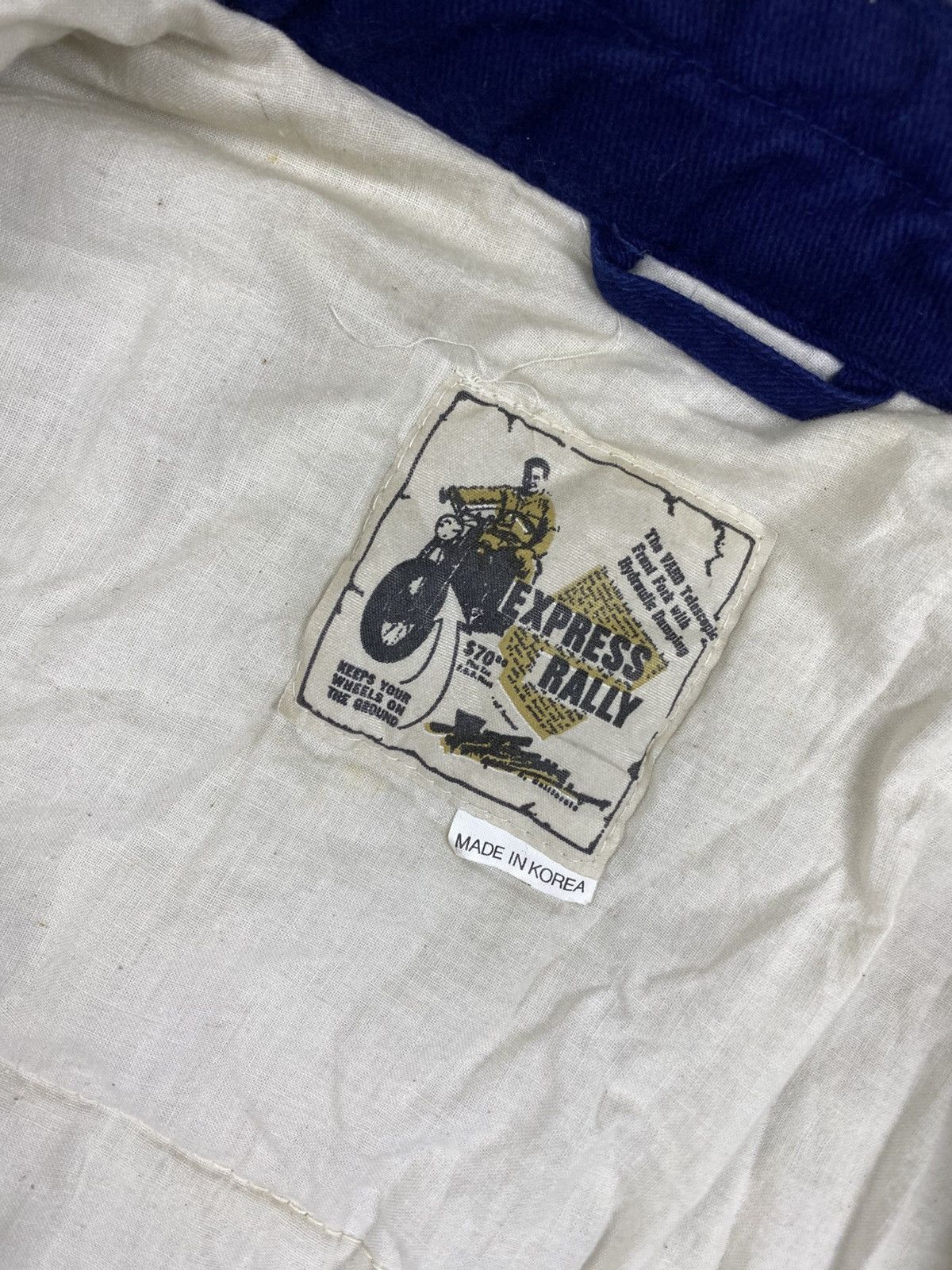 Japanese Brand Vtg Express Rally Dark Blue Bombers Jacket Size US L / EU 52-54 / 3 - 10 Thumbnail